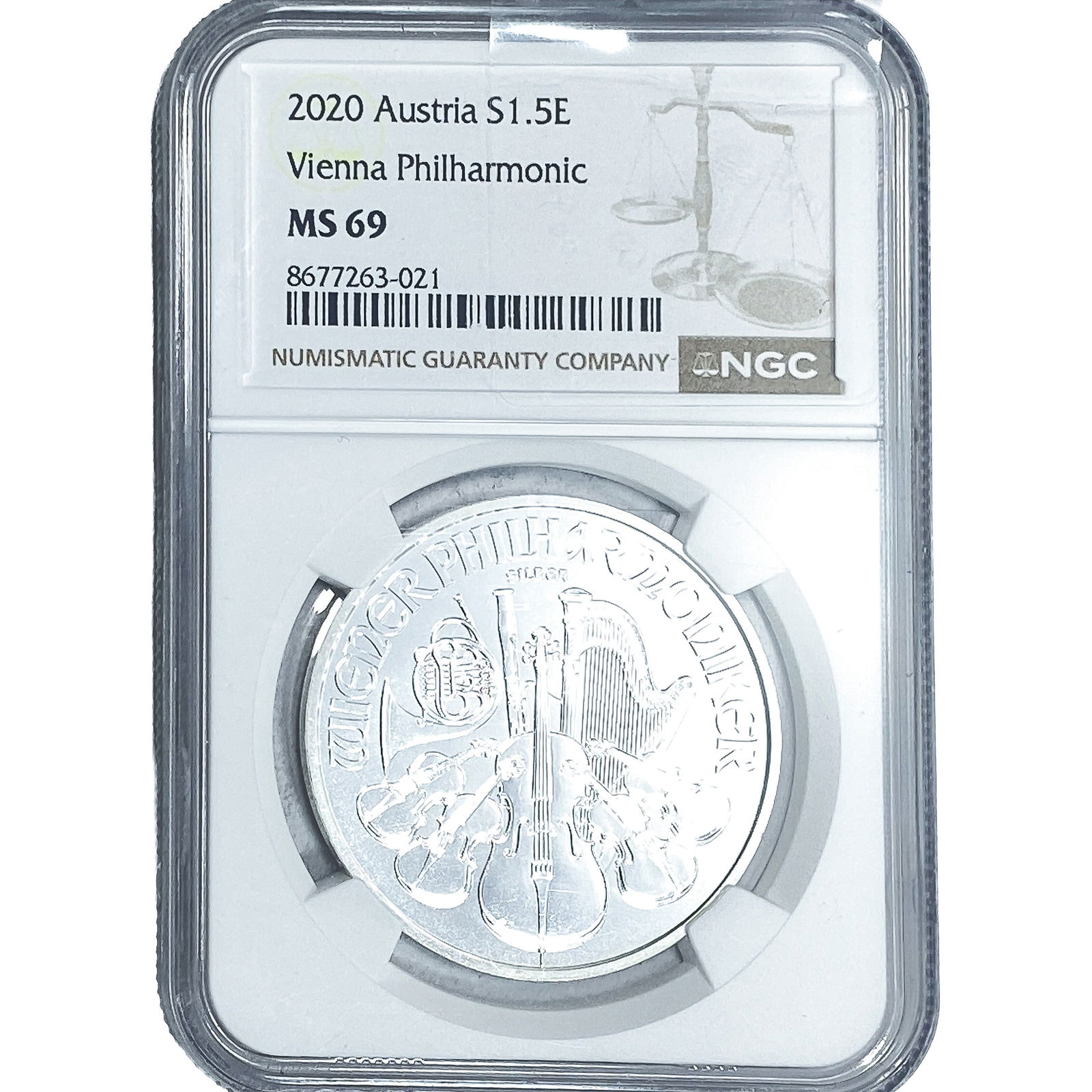 2020 S1.5E Austria Vienna Philharmonic NGC MS69: 2020 S1.5E Austria Vienna Philharmonic NGC MS69