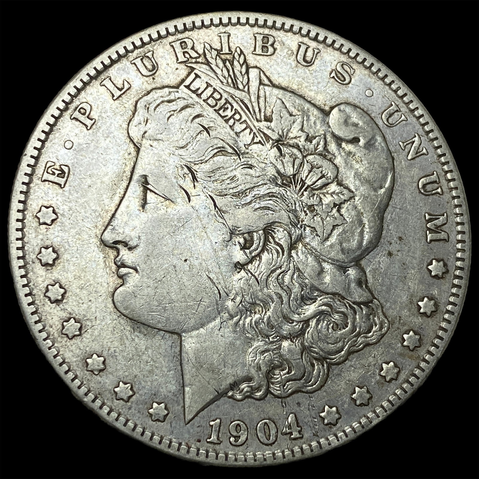 1904-S Silver Morgan Dollar NEARLY UNCIRCULATED: 1904-S Silver Morgan Dollar NEARLY UNCIRCULATED
