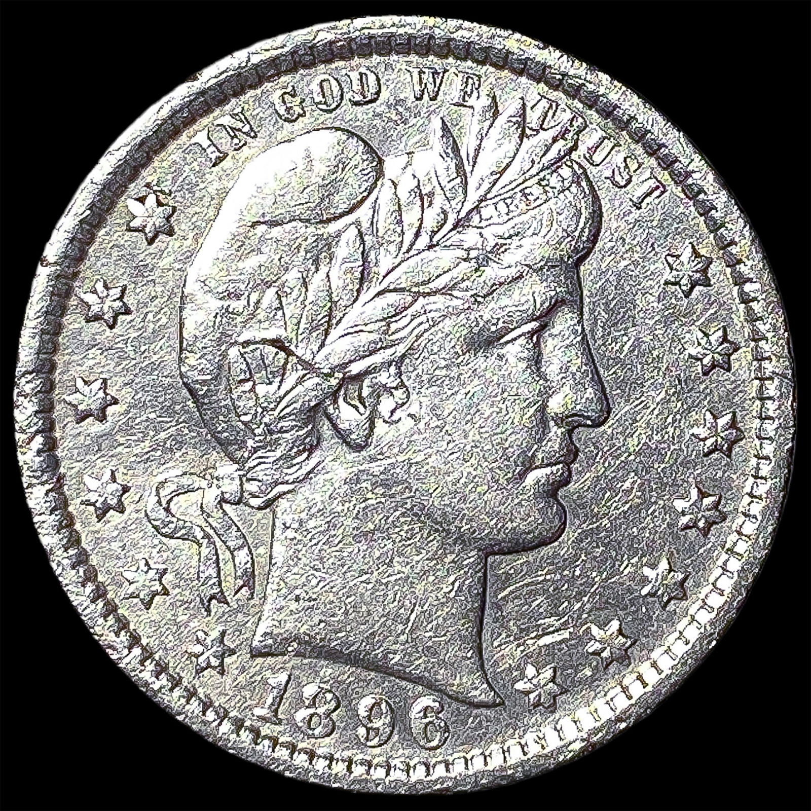 1896-O Barber Quarter CLOSELY UNCIRCULATED: 1896-O Barber Quarter CLOSELY UNCIRCULATED
