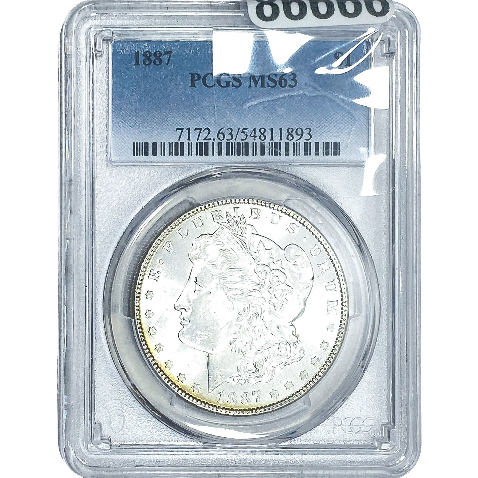 1887 Morgan Silver Dollar PCGS MS63: 1887 Morgan Silver Dollar PCGS MS63