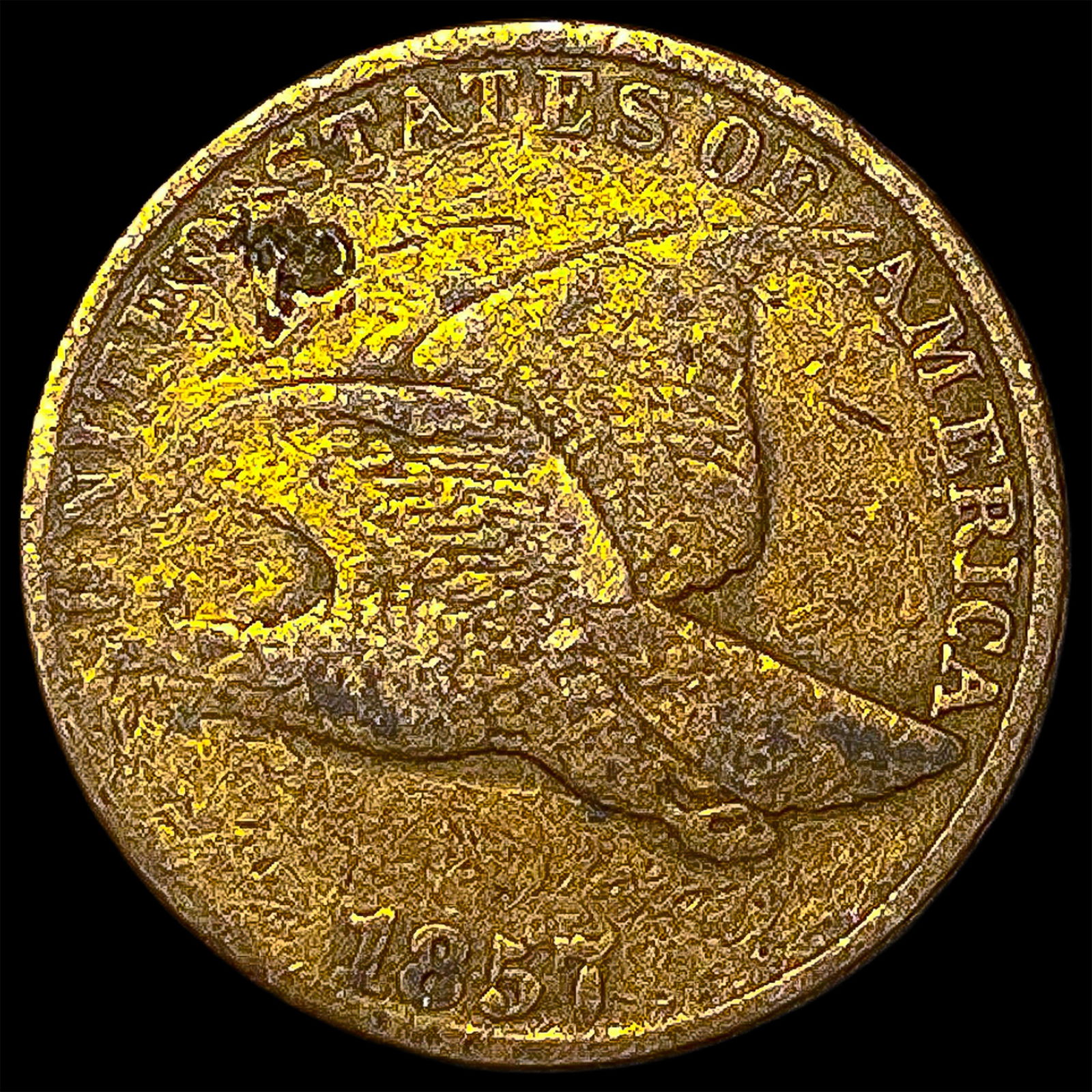1857 Copper-Nickel Flying Eagle Cent HIGH GRADE (1 of 2)
