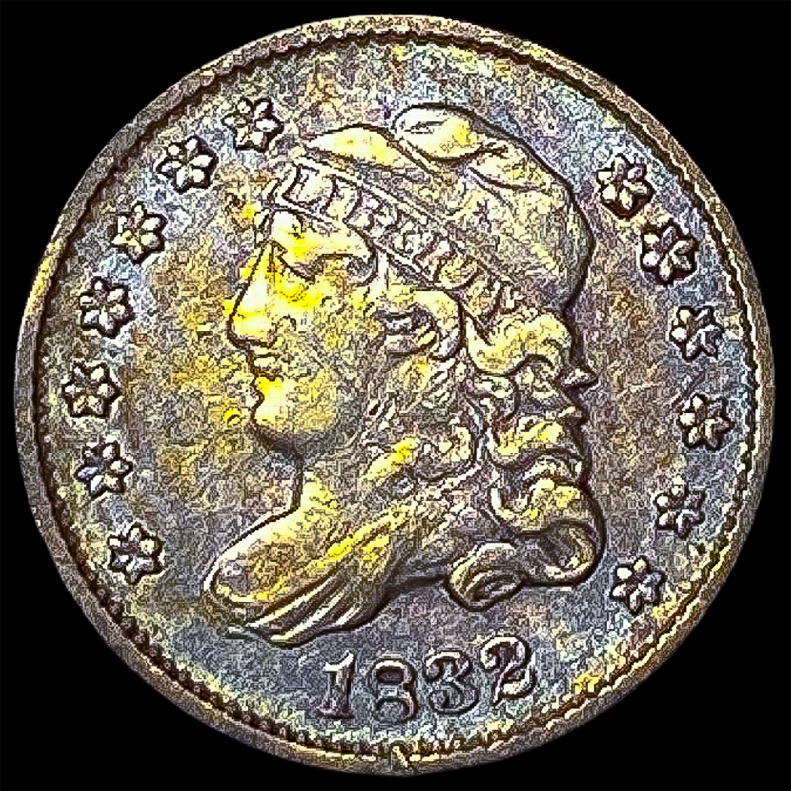 1832 Capped Bust Half Dime NEARLY UNCIRCULATED: 1832 Capped Bust Half Dime NEARLY UNCIRCULATED