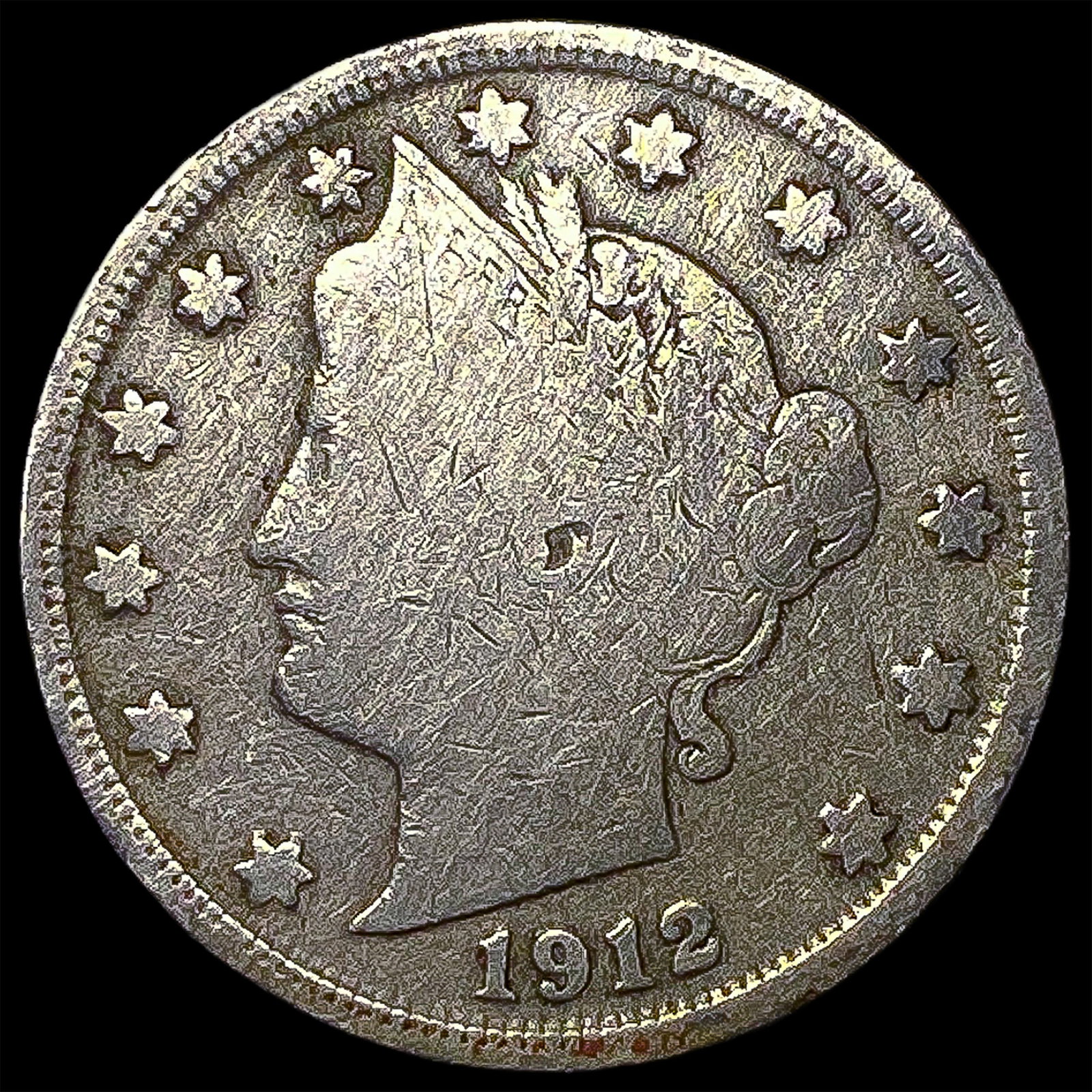 1912-S Liberty Head Nickel NICELY CIRCULATED (1 of 2)