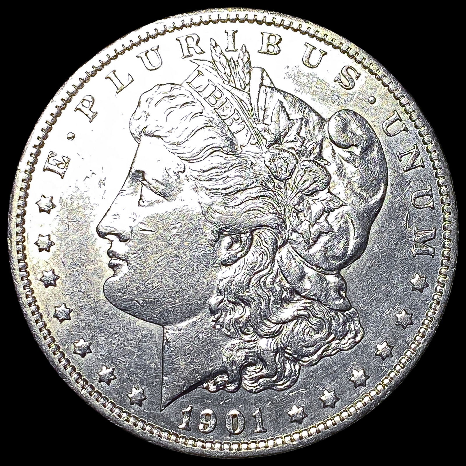 1901-S Silver Morgan Dollar CHOICE AU: 1901-S Silver Morgan Dollar CHOICE AU