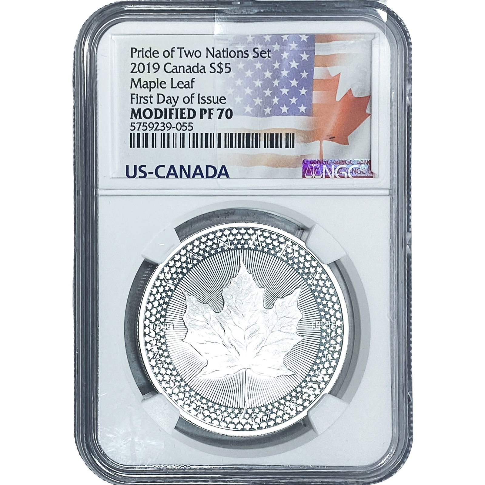 2019 S$5 Canada Maple Leaf NGC PF70 (1 of 2)