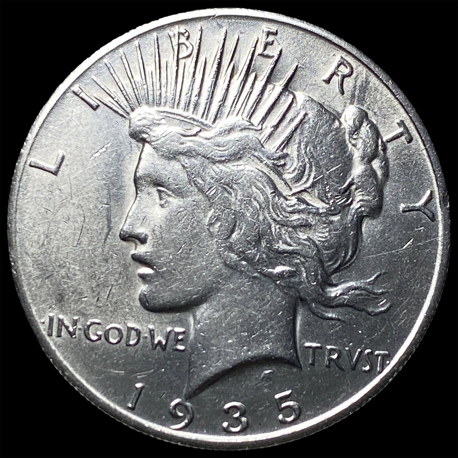1935-S Silver Peace Dollar CLOSELY UNCIRCULATED (1 of 2)