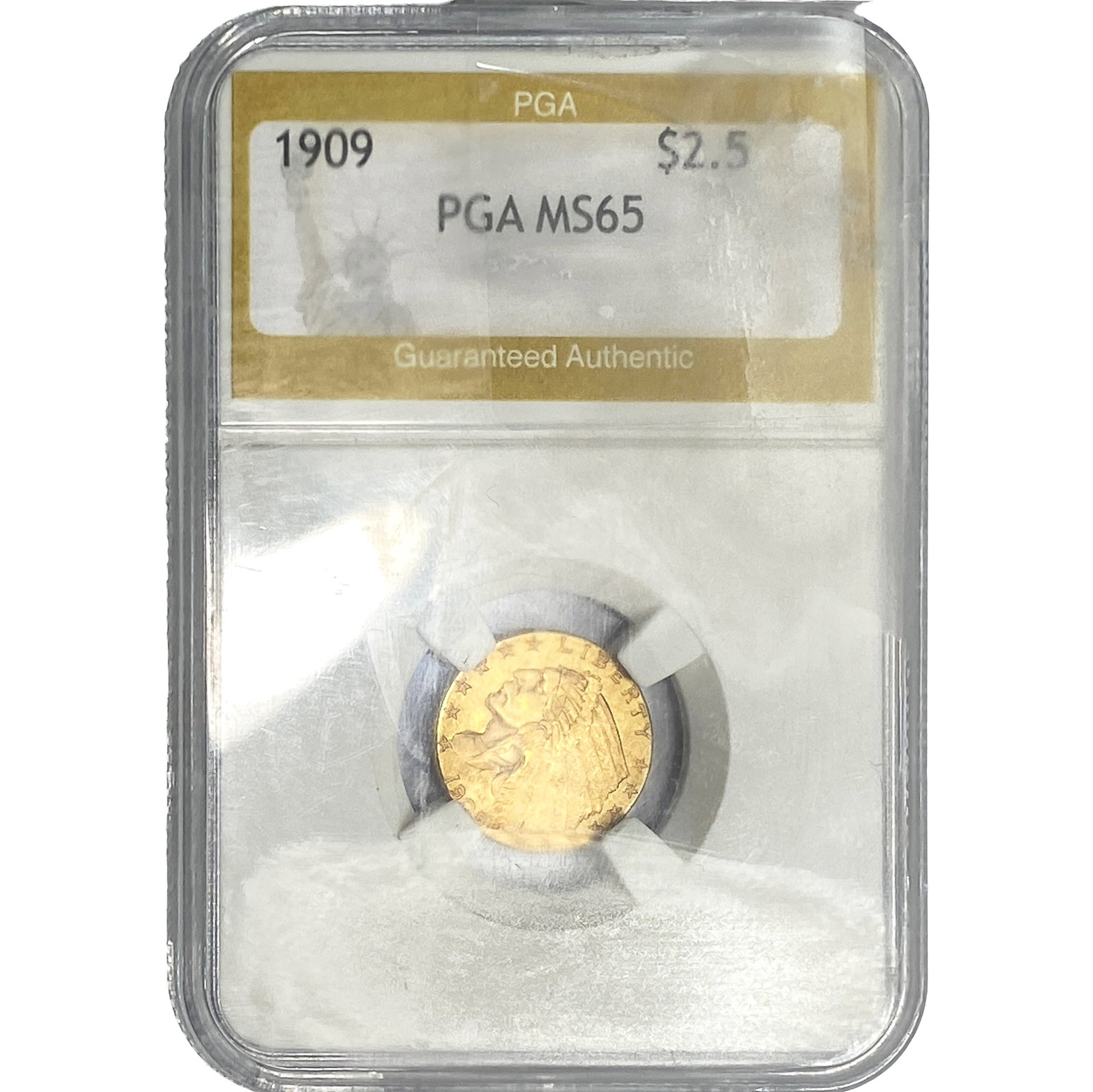 1909 $2.50 Gold Quarter Eagle PGA MS65 (1 of 2)