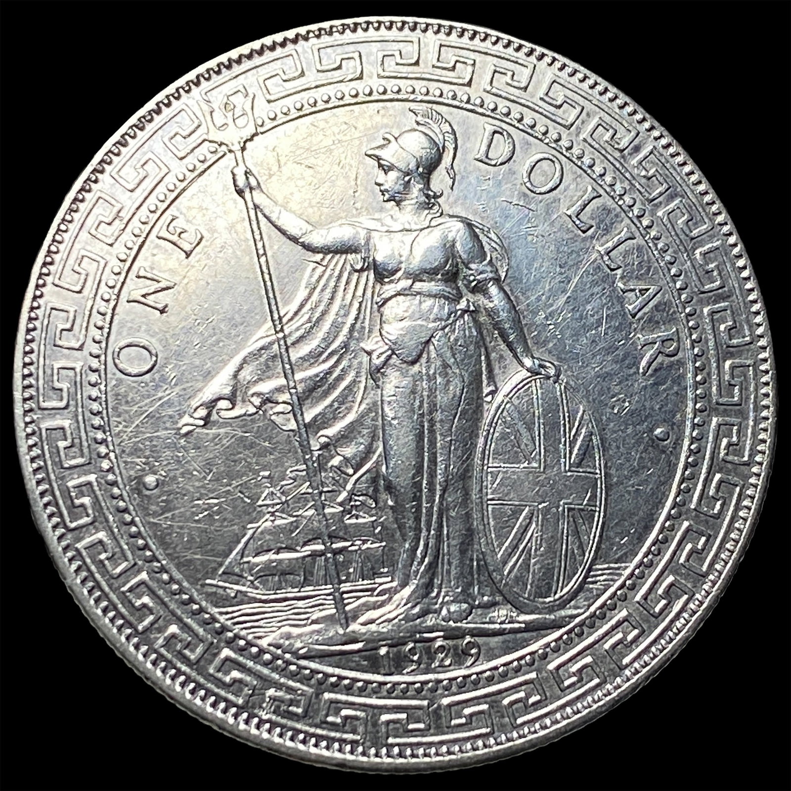 1929 Silver British Trade Dollar CLOSELY UNCIRCULATED (1 of 2)