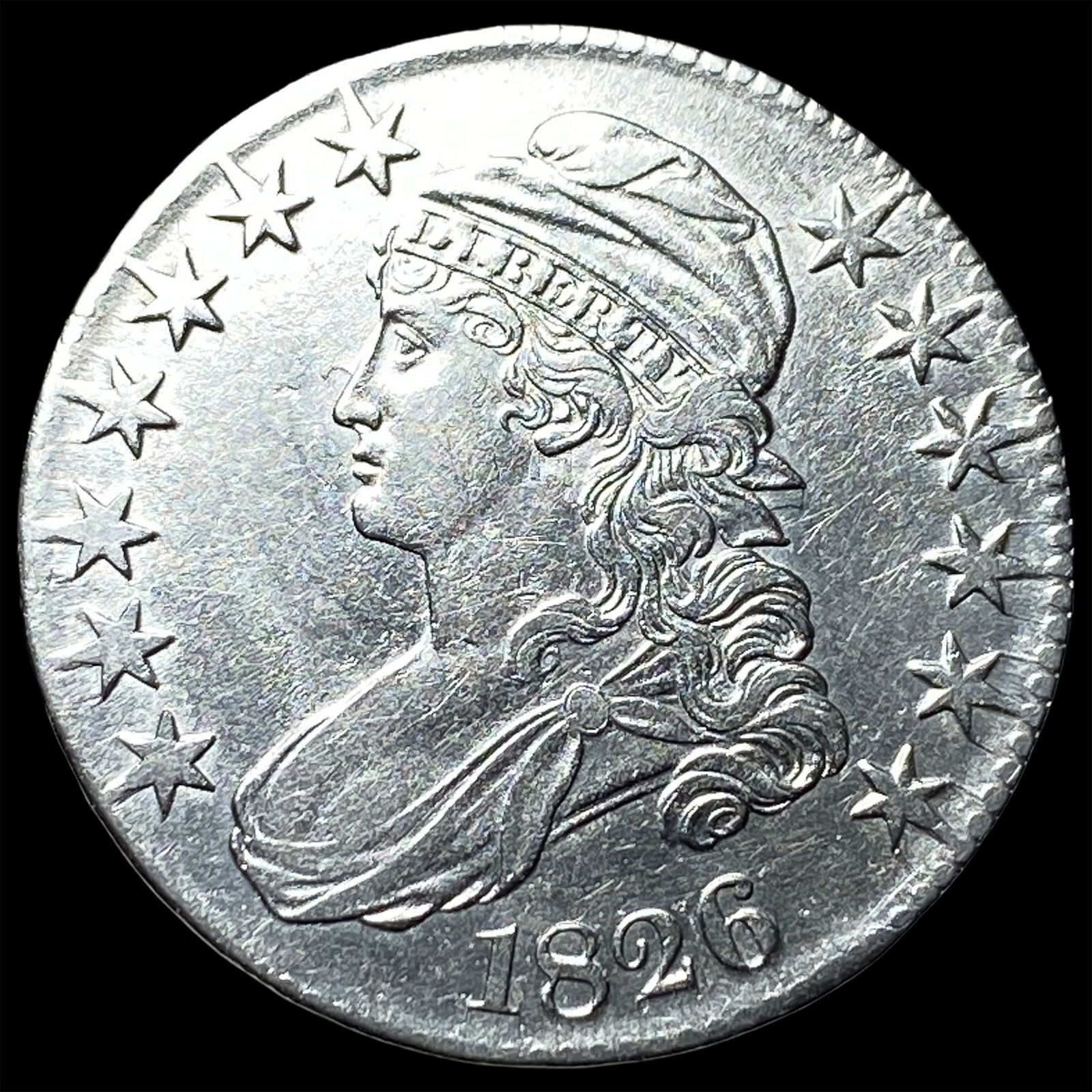 1826 Capped Bust Half Dollar CLOSELY UNCIRCULATED: 1826 Capped Bust Half Dollar CLOSELY UNCIRCULATED