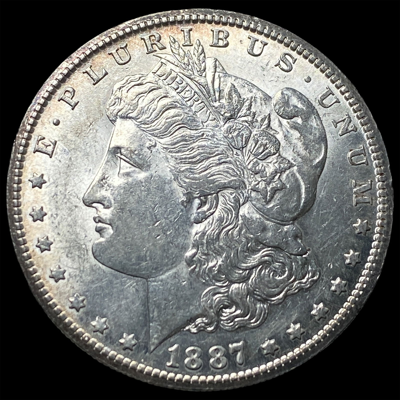 1887-S Silver Morgan Dollar CHOICE AU: 1887-S Silver Morgan Dollar CHOICE AU