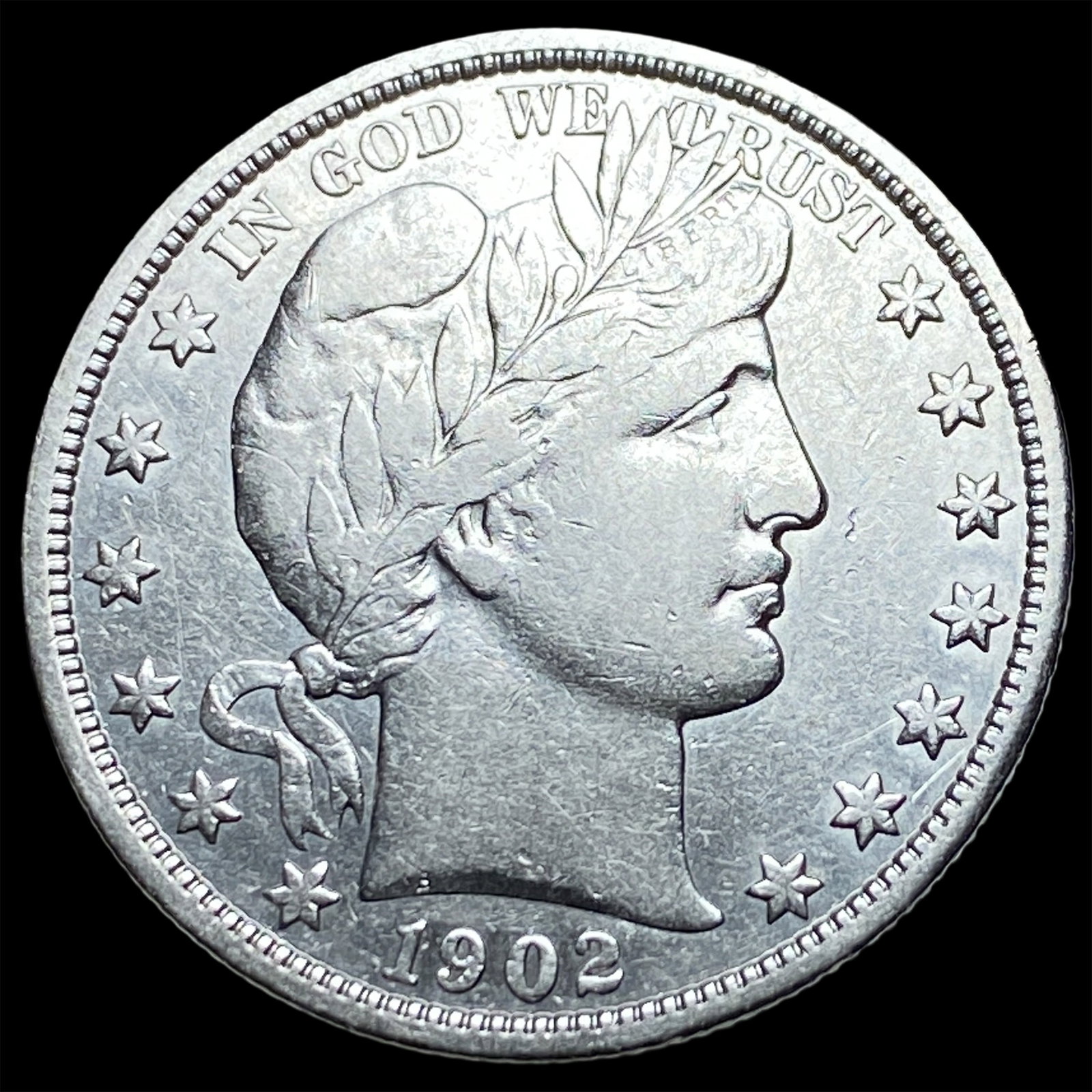 1902-O Silver Barber Half Dollar NEARLY UNCIRCULATED (1 of 2)