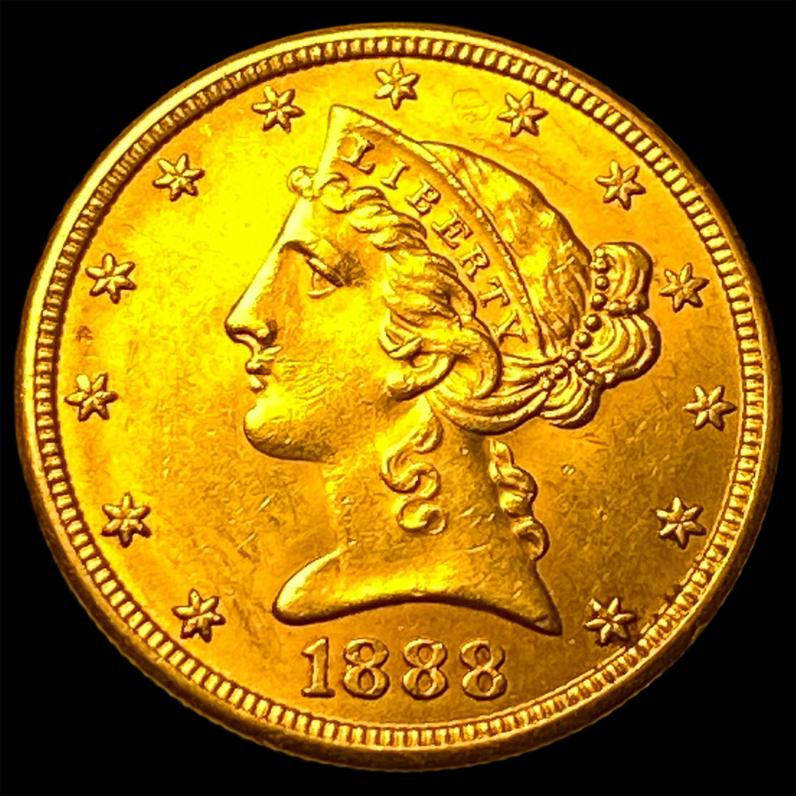 1888-S Gold $5 Liberty Head Half Eagle UNCIRCULATED (1 of 2)