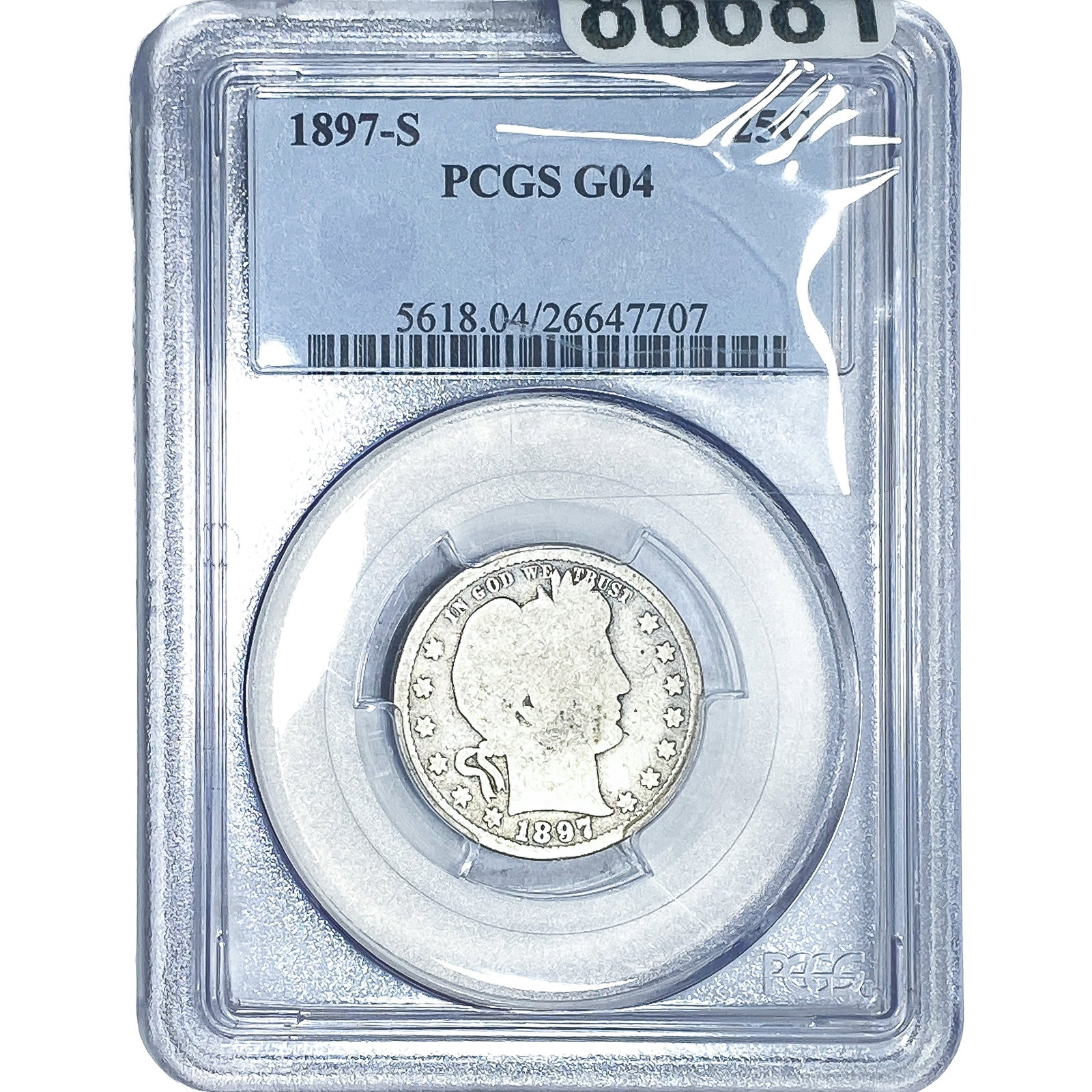 1897-S Barber Quarter PCGS G04 (1 of 2)