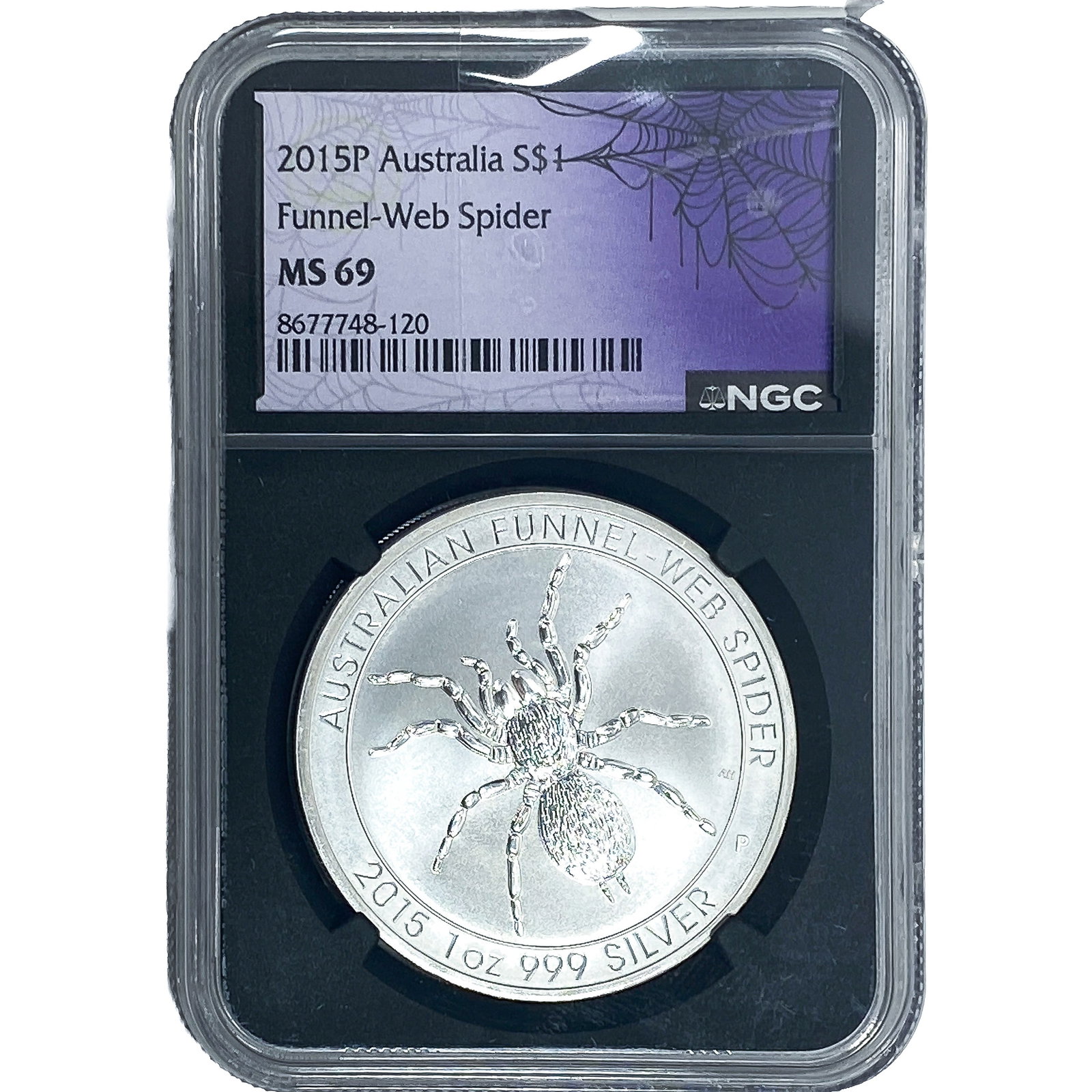 2015 S$1 Australia Funnel-Web Spider NGC MS69 (1 of 2)