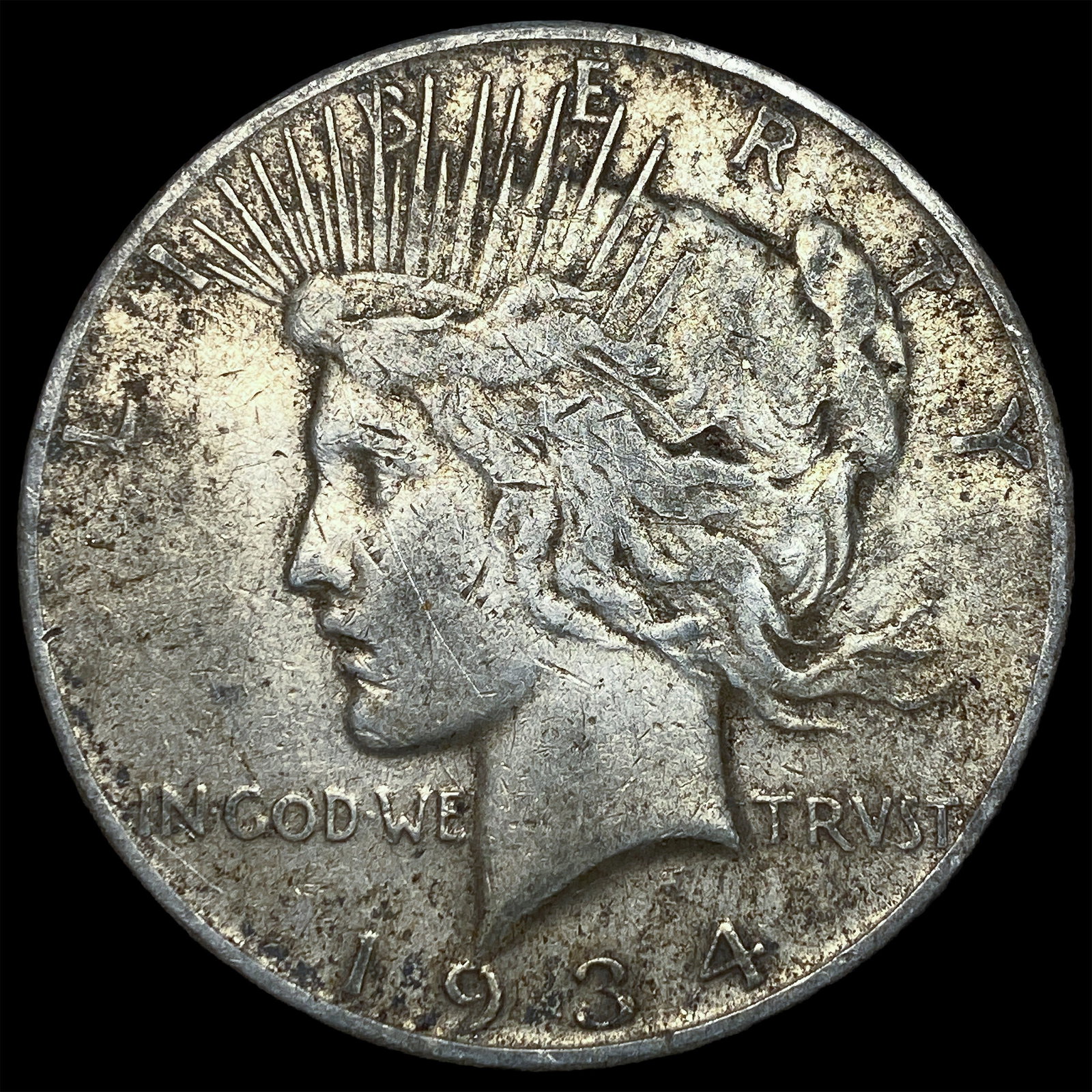 1934 Peace Silver Dollar LIGHTLY CIRCULATED: 1934 Peace Silver Dollar LIGHTLY CIRCULATED