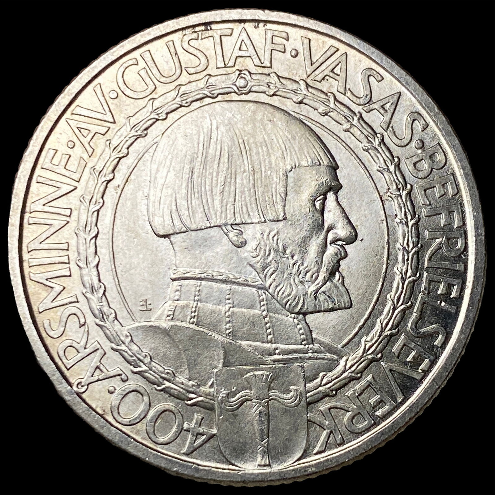 1921 Sweden Silver 2 Kroner UNCIRCULATED: 1921 Sweden Silver 2 Kroner UNCIRCULATED
