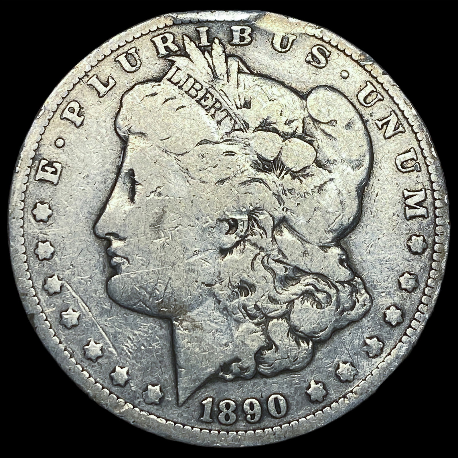 1890-CC Silver Morgan Dollar NICELY CIRCULATED: 1890-CC Silver Morgan Dollar NICELY CIRCULATED