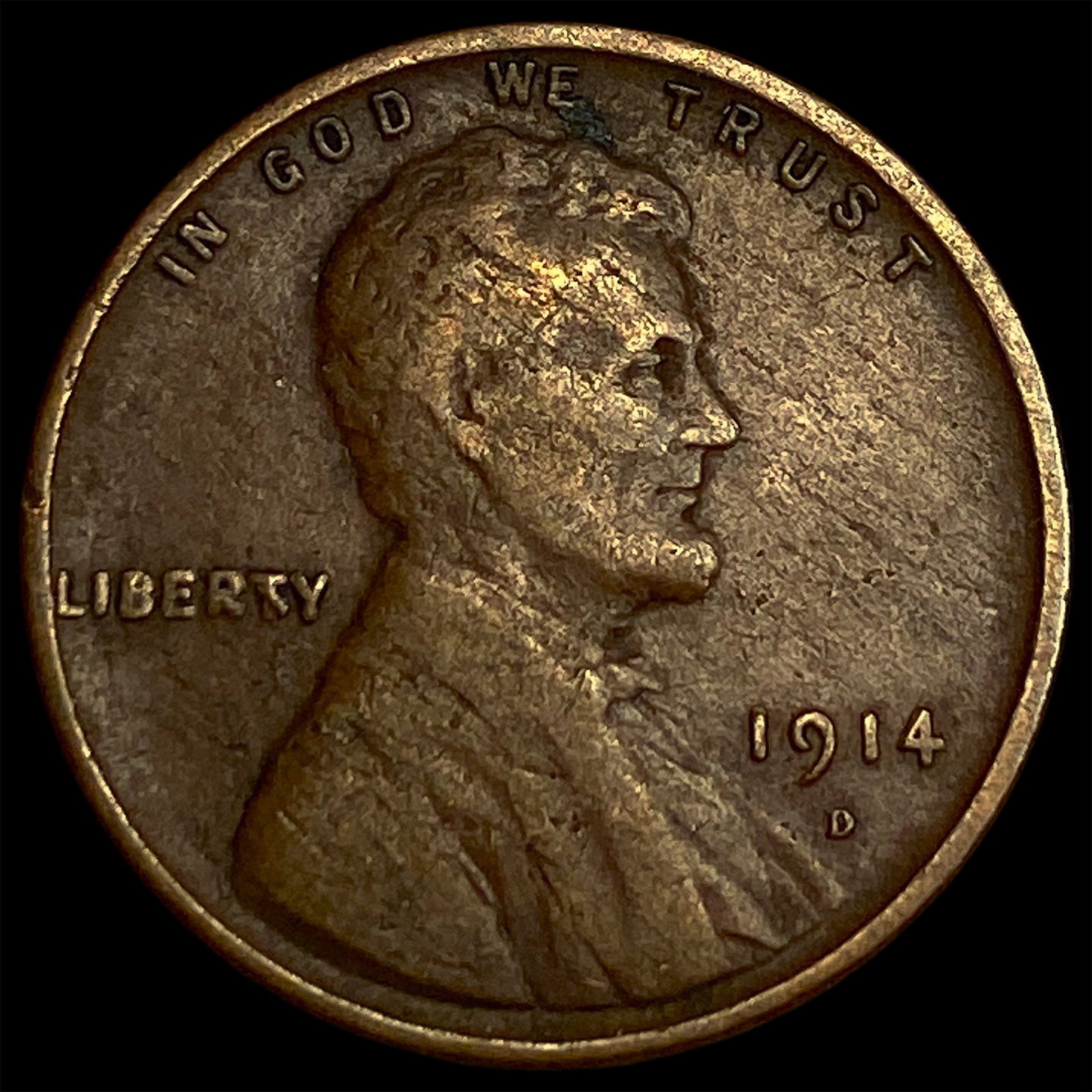 1914-D Lincoln Wheat Cent NEARLY UNCIRCULATED (1 of 2)