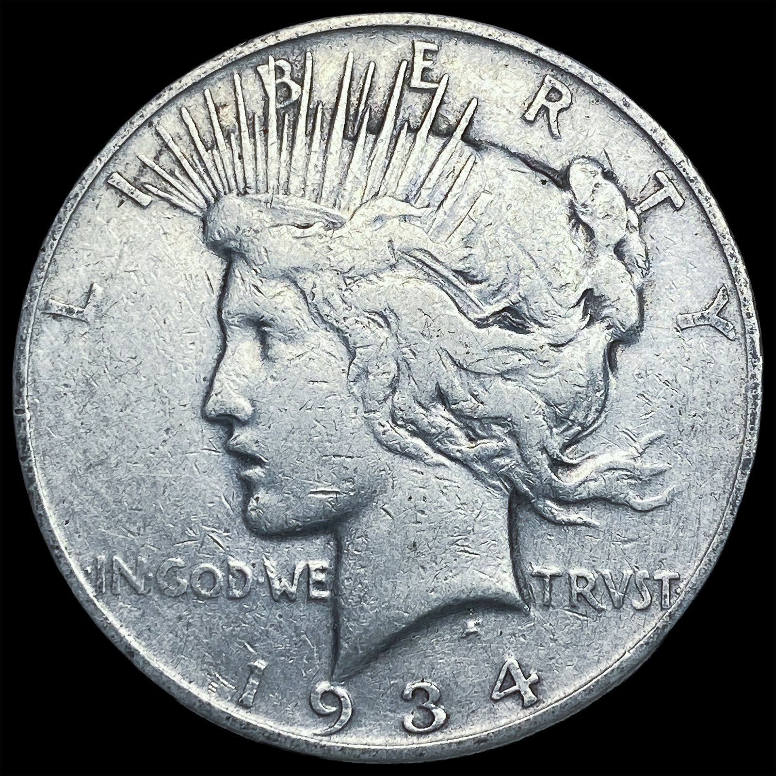 1934-D Silver Peace Dollar LIGHTLY CIRCULATED: 1934-D Silver Peace Dollar LIGHTLY CIRCULATED