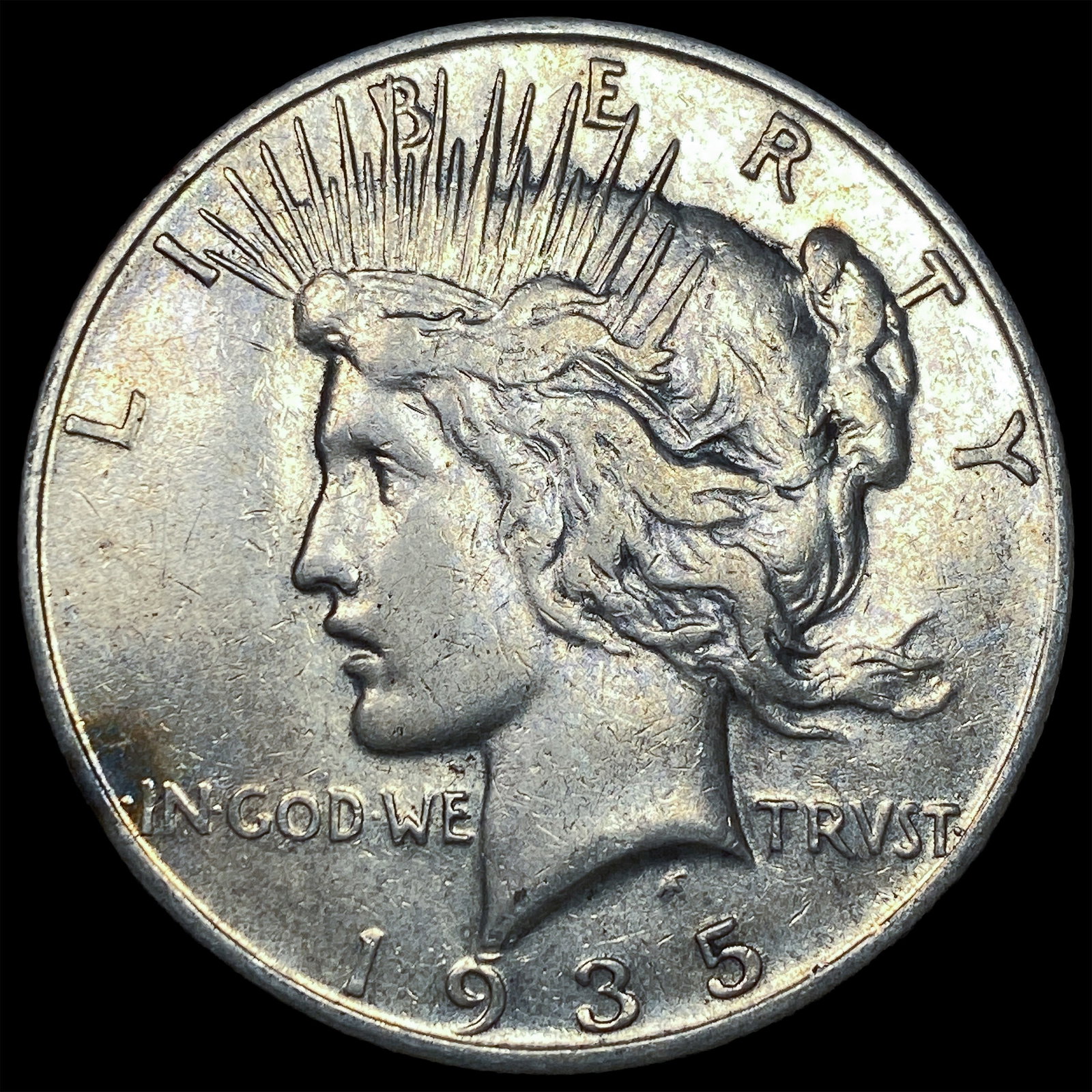 1935-S Silver Peace Dollar NEARLY UNCIRCULATED: 1935-S Silver Peace Dollar NEARLY UNCIRCULATED