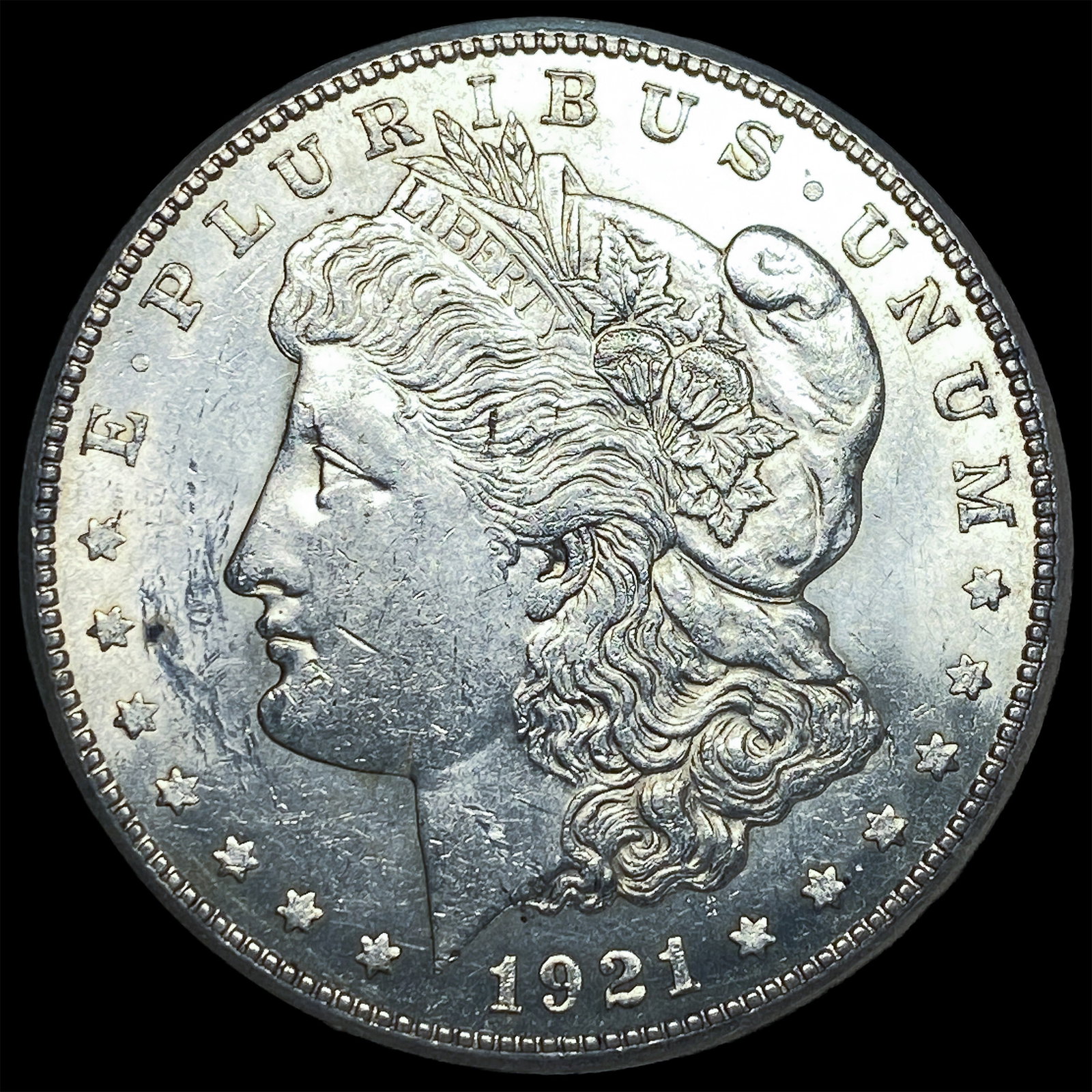1921 Silver Morgan Dollar CHOICE AU: 1921 Silver Morgan Dollar CHOICE AU