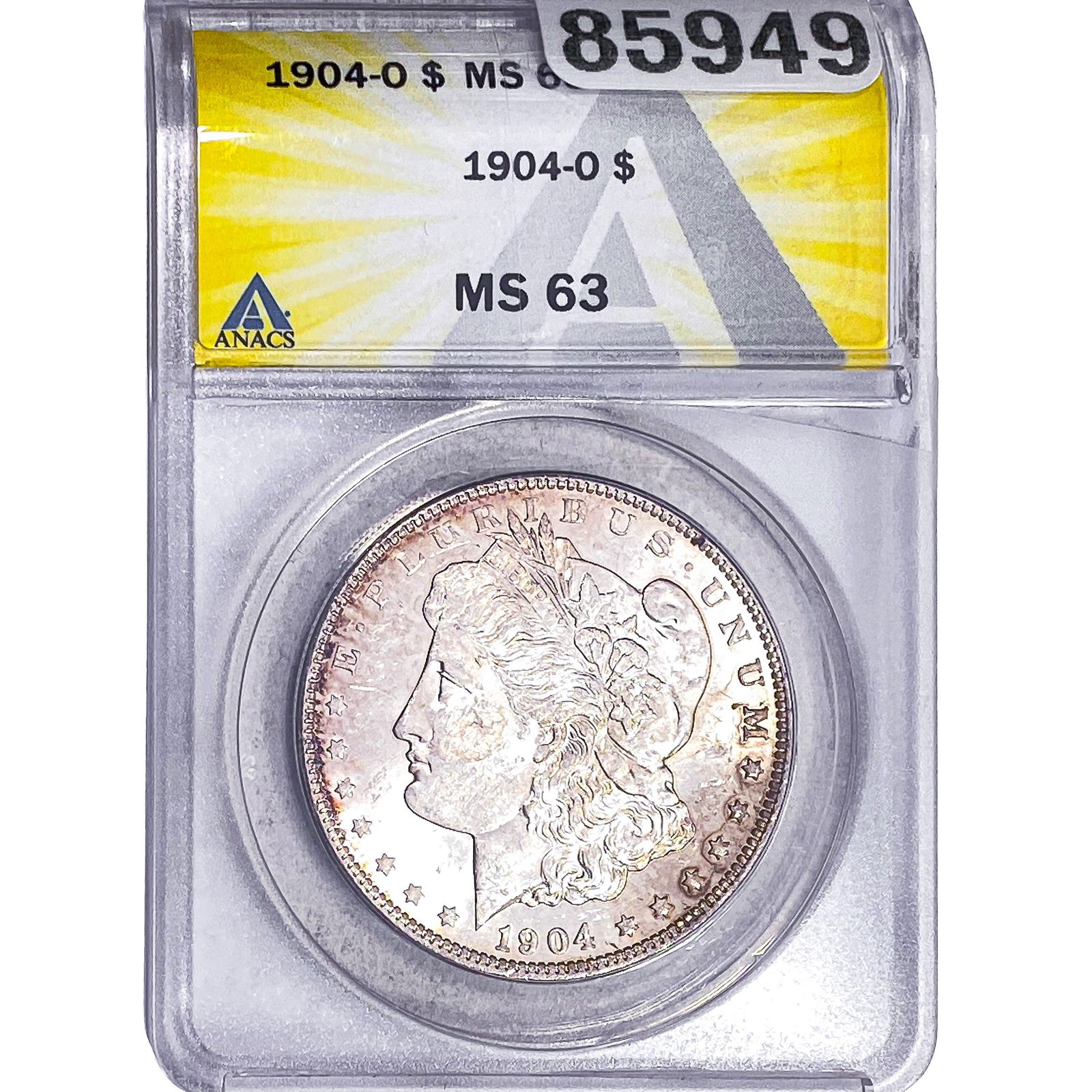1904-O Morgan Silver Dollar ANACS MS63: 1904-O Morgan Silver Dollar ANACS MS63