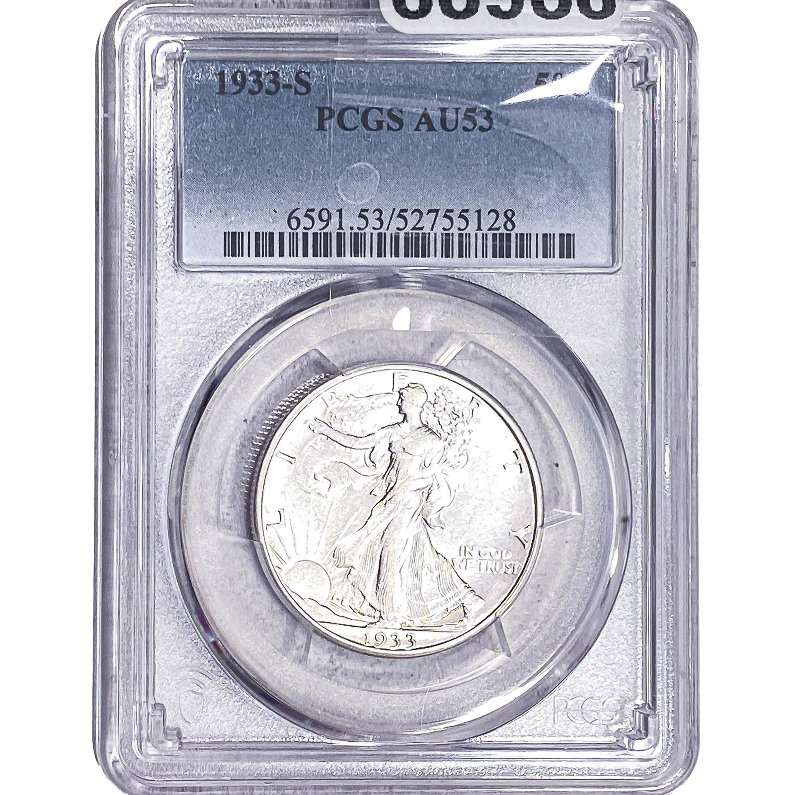 1933-S Walking Liberty Half Dollar PCGS AU53: 1933-S Walking Liberty Half Dollar PCGS AU53