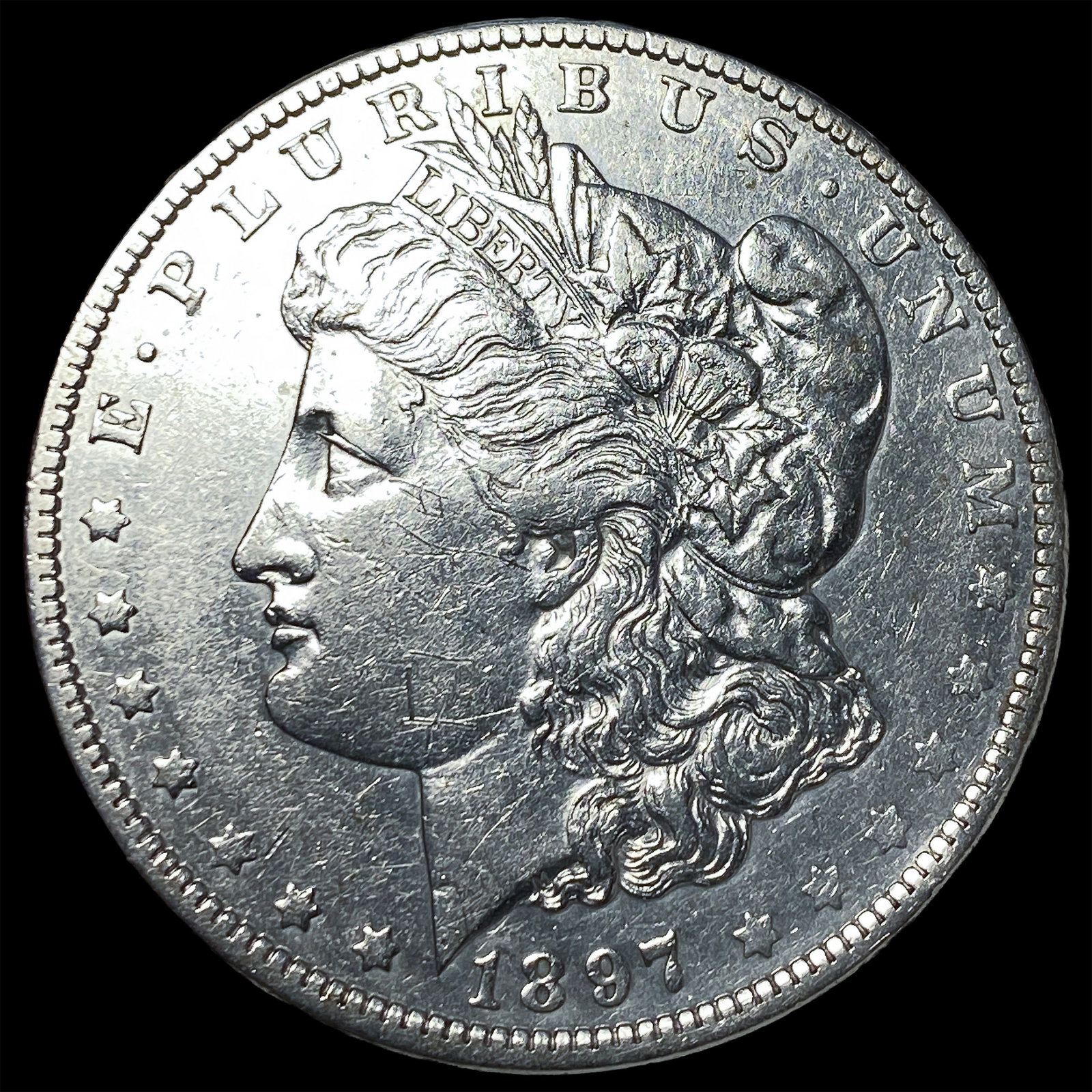 1897 Morgan Silver Dollar CHOICE AU: 1897 Morgan Silver Dollar CHOICE AU