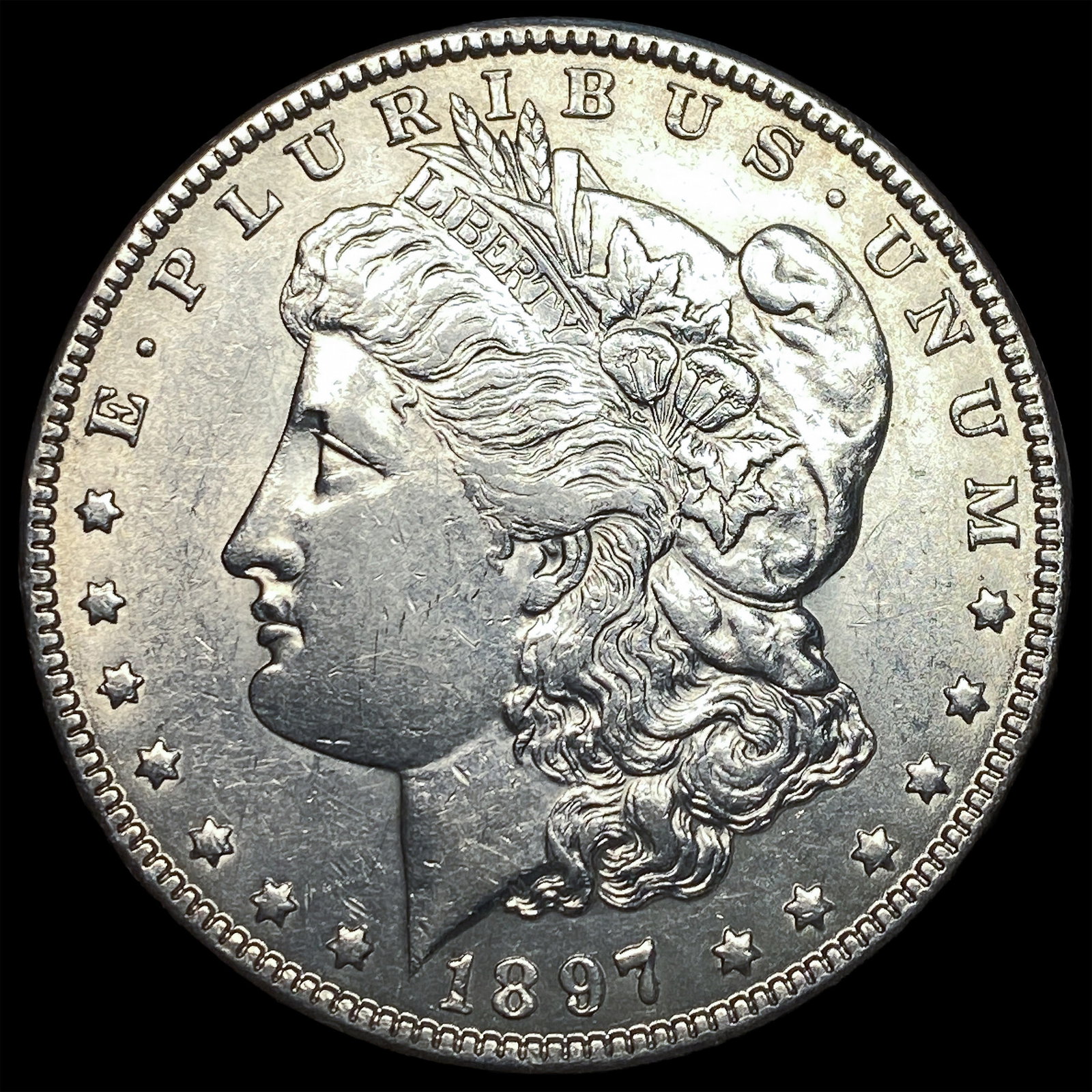 1897 Morgan Silver Dollar CHOICE AU: 1897 Morgan Silver Dollar CHOICE AU