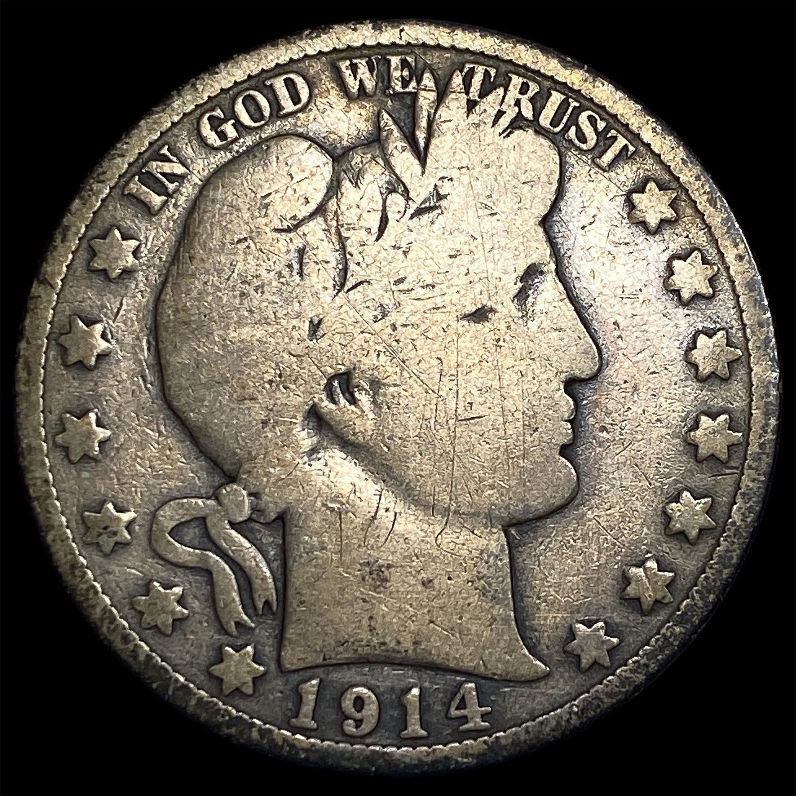 1914 Silver Half Dollar (Barber) NICELY CIRCULATED (1 of 2)