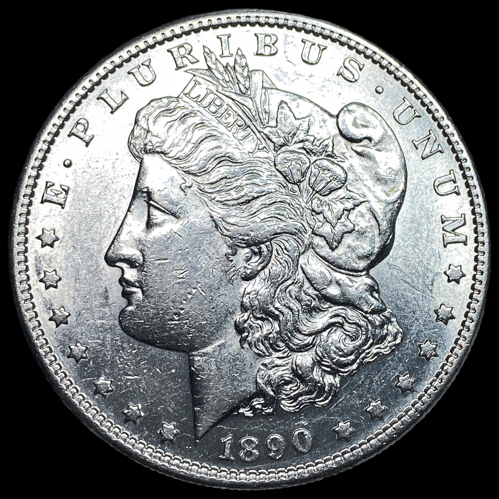 1890-S Silver Morgan Dollar CHOICE AU: 1890-S Silver Morgan Dollar CHOICE AU