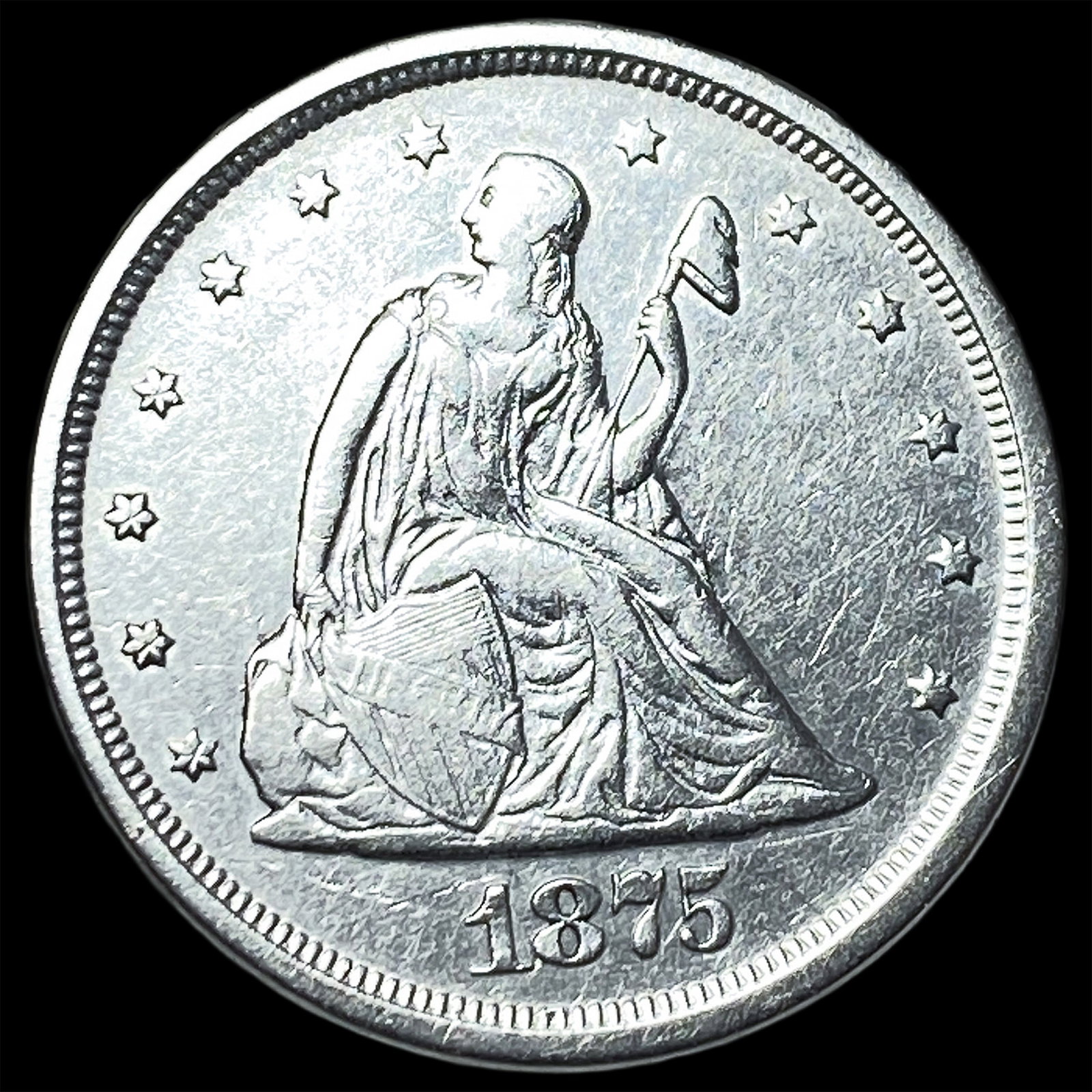 1875-S Silver Twenty Cent Piece CLOSELY UNCIRCULATED (1 of 2)
