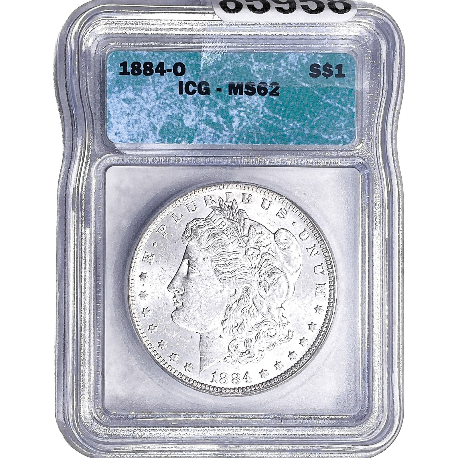 1884-O Morgan Silver Dollar ICG MS62: 1884-O Morgan Silver Dollar ICG MS62
