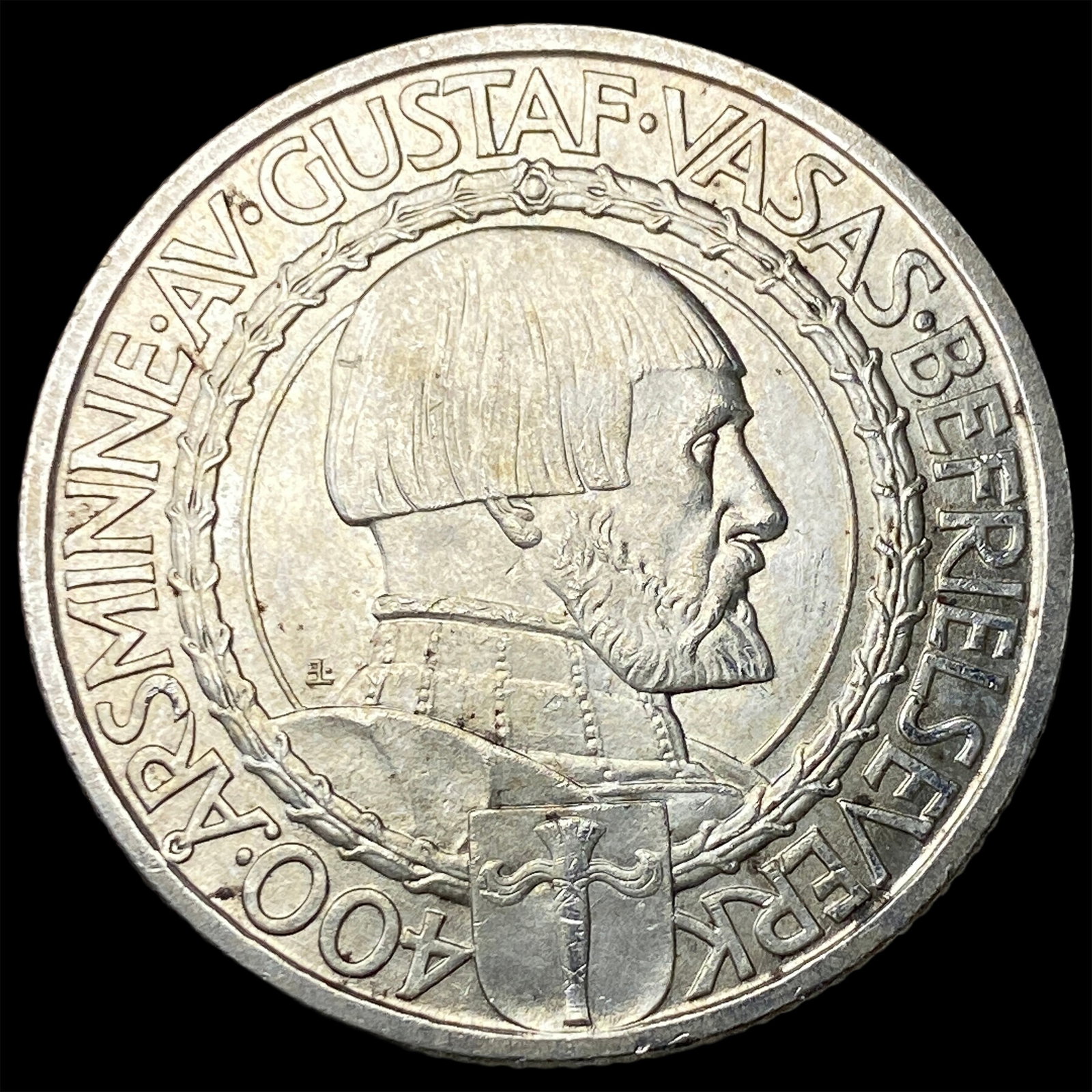 1921 Sweden Silver 2 Kroner UNCIRCULATED: 1921 Sweden Silver 2 Kroner UNCIRCULATED