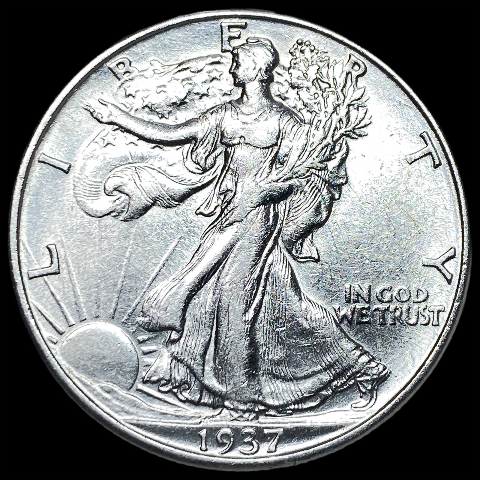 1937-S Silver Half Dollar CLOSELY UNCIRCULATED (1 of 2)