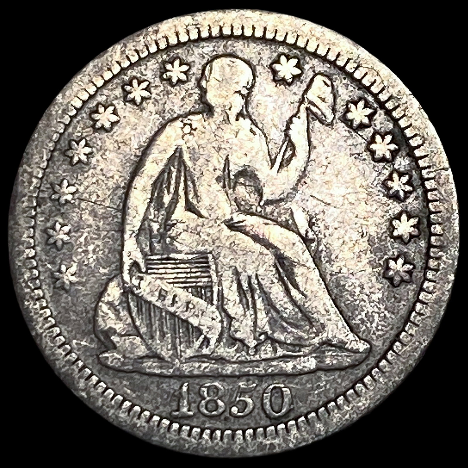 1850-O Silver Half Dime LIGHTLY CIRCULATED: 1850-O Silver Half Dime LIGHTLY CIRCULATED