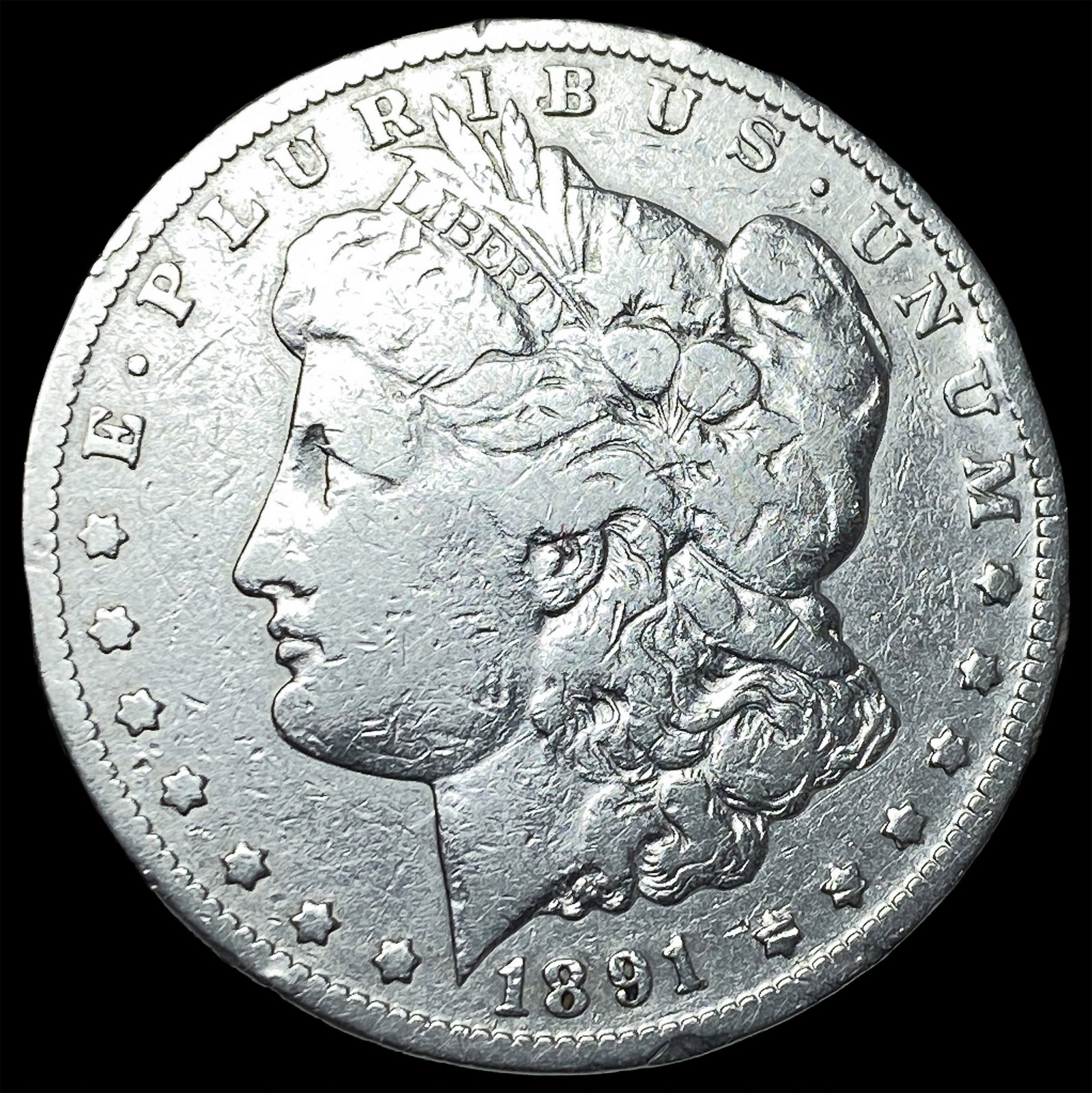 1891-CC Silver Morgan Dollar LIGHTLY CIRCULATED: 1891-CC Silver Morgan Dollar LIGHTLY CIRCULATED