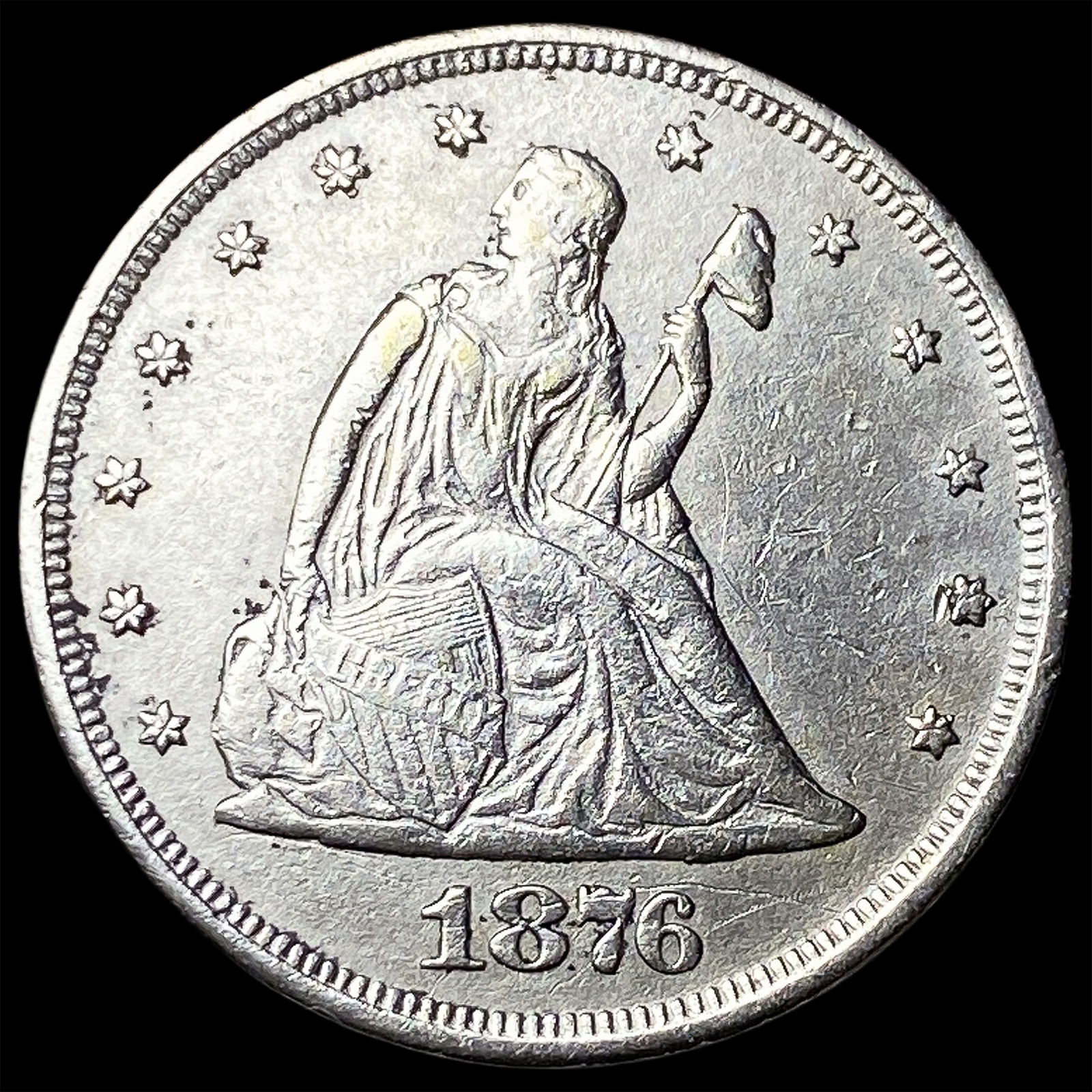 1876-CC Silver Twenty Cents UNCIRCULATED: 1876-CC Silver Twenty Cents UNCIRCULATED