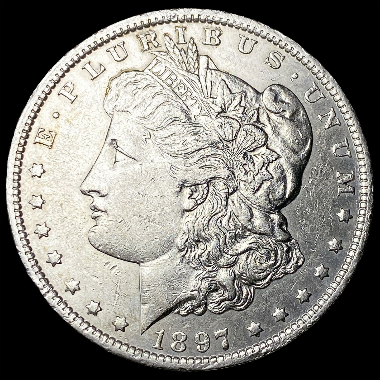 1897 Morgan Silver Dollar CHOICE AU: 1897 Morgan Silver Dollar CHOICE AU