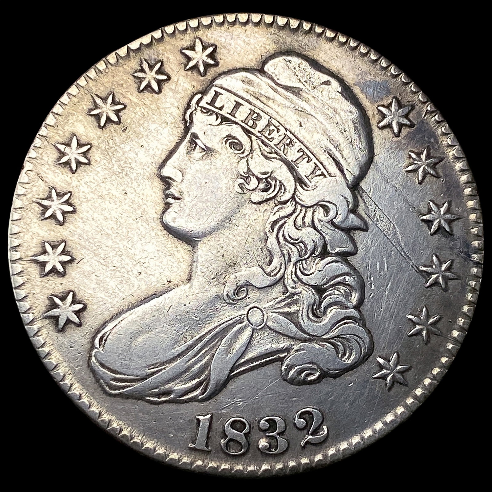 1832 Silver Capped Bust Half Dollar NEARLY UNCIRCULATED: 1832 Silver Capped Bust Half Dollar NEARLY UNCIRCULATED