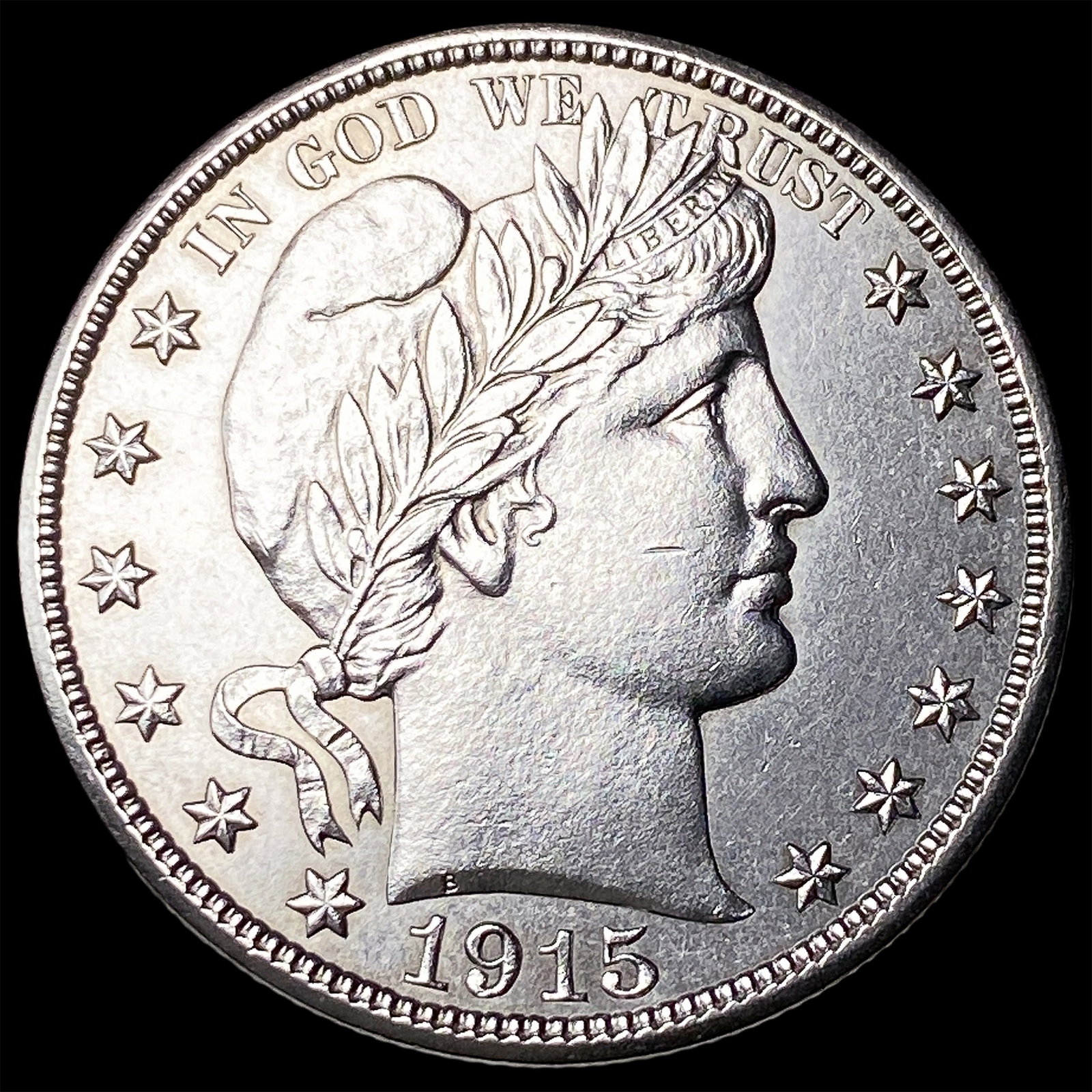 1915-D Silver Barber Half Dollar NEARLY UNCIRCULATED: 1915-D Silver Barber Half Dollar NEARLY UNCIRCULATED