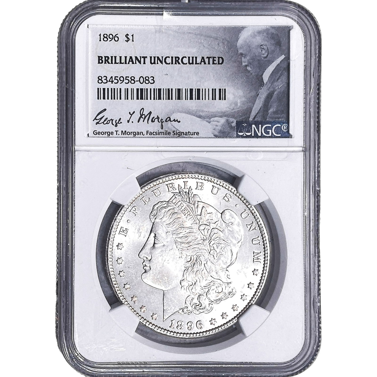 1896 Morgan Silver Dollar NGC BU: 1896 Morgan Silver Dollar NGC BU