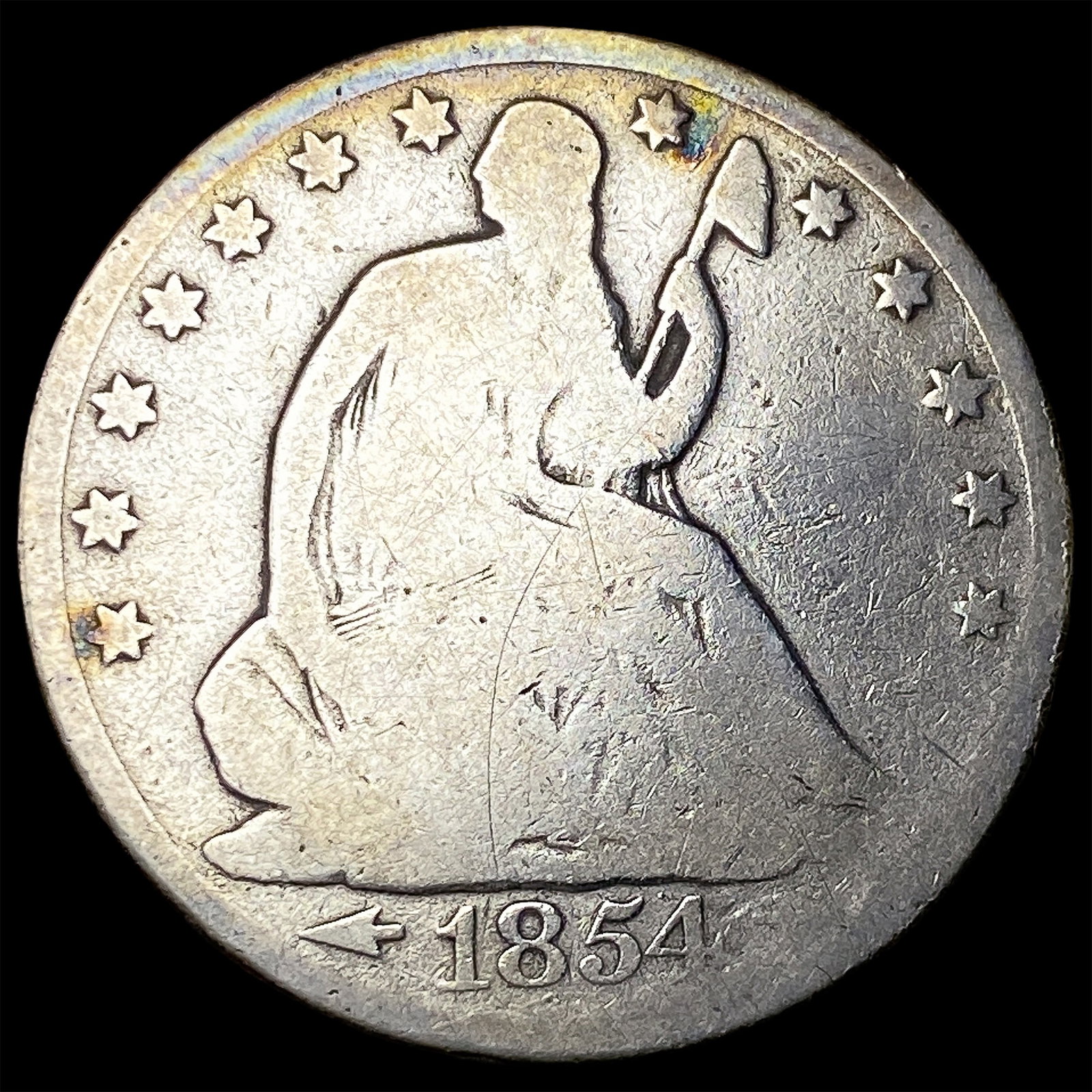 1854-O Silver Seated Liberty Half Dollar NICELY CIRCULATED: 1854-O Silver Seated Liberty Half Dollar NICELY CIRCULATED