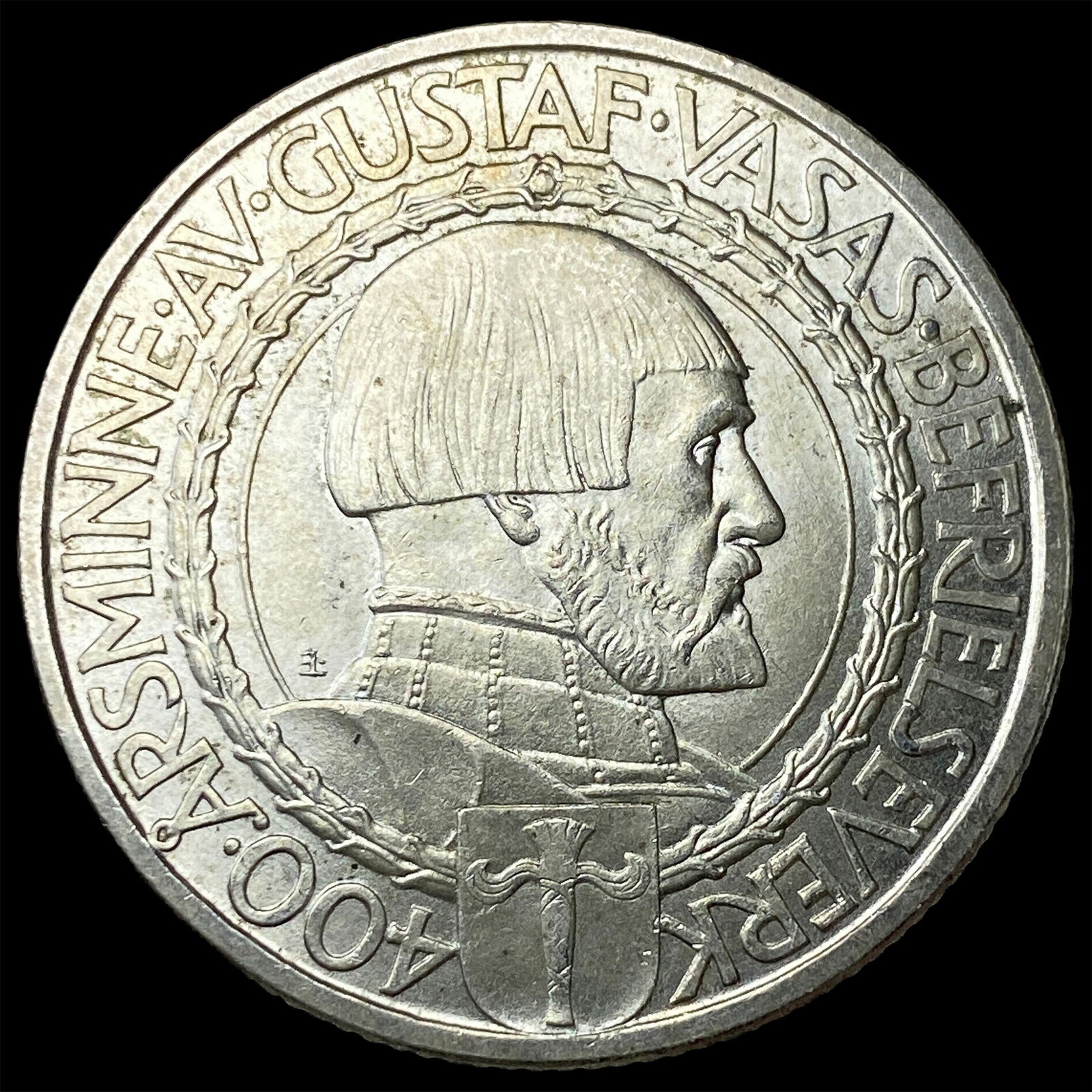 1921 Sweden Silver 2 Kroner UNCIRCULATED: 1921 Sweden Silver 2 Kroner UNCIRCULATED