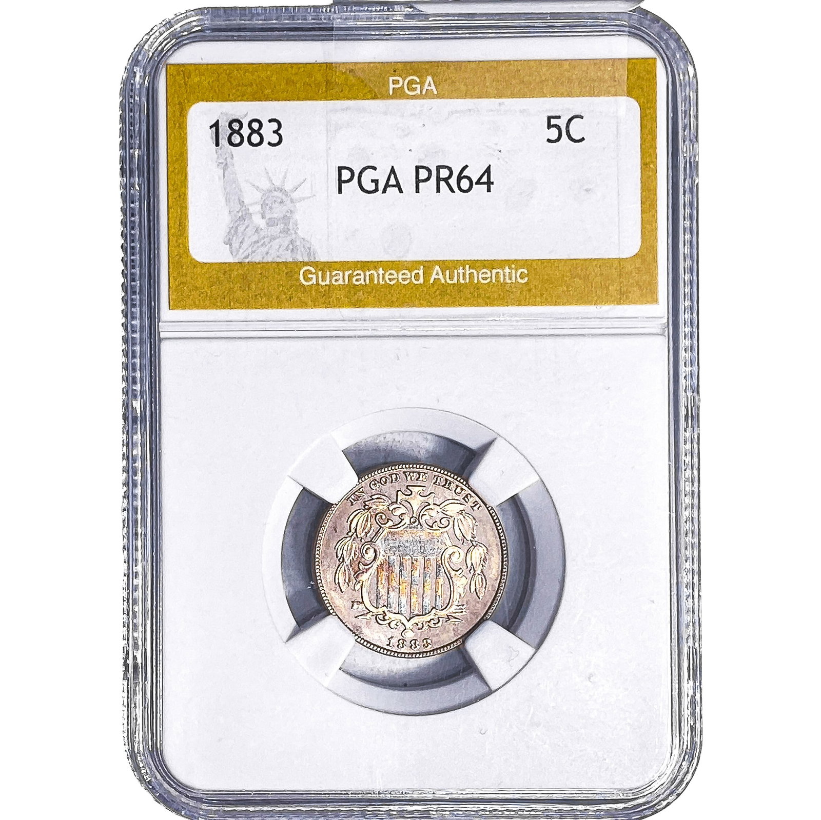 1883 Shield Nickel PGA PR64: 1883 Shield Nickel PGA PR64