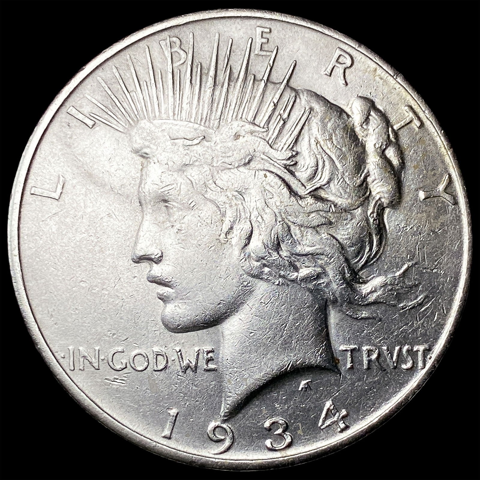 1934 Silver Peace Dollar CLOSELY UNCIRCULATED: 1934 Silver Peace Dollar CLOSELY UNCIRCULATED
