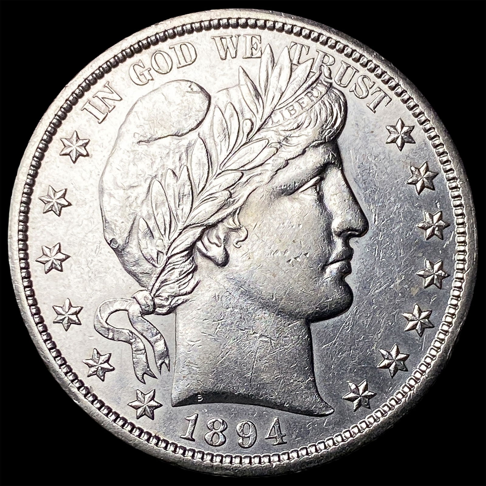 1894-O Silver Barber Half Dollar CHOICE BU: 1894-O Silver Barber Half Dollar CHOICE BU