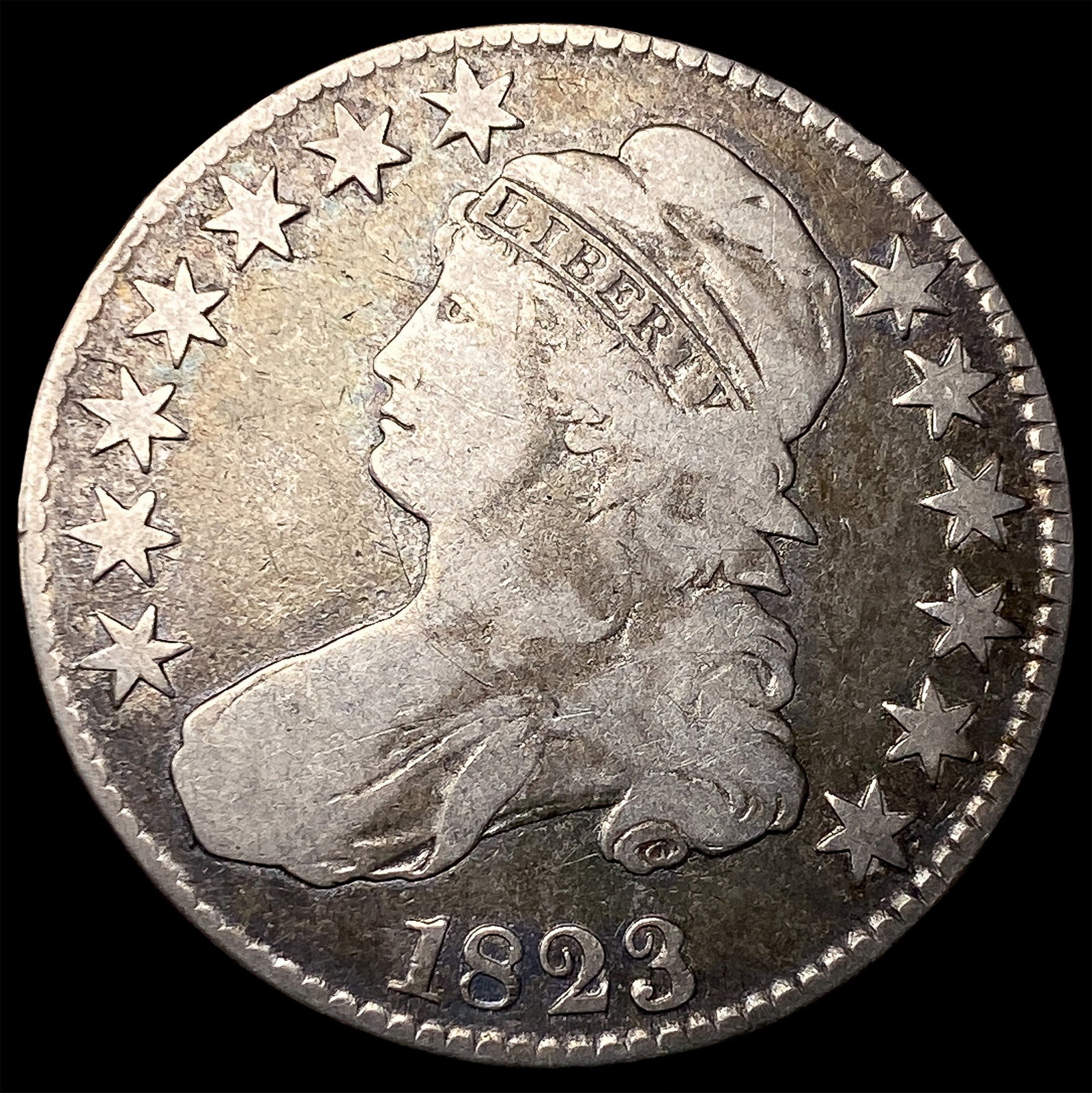 1823 Capped Bust Half Dollar NICELY CIRCULATED: 1823 Capped Bust Half Dollar NICELY CIRCULATED
