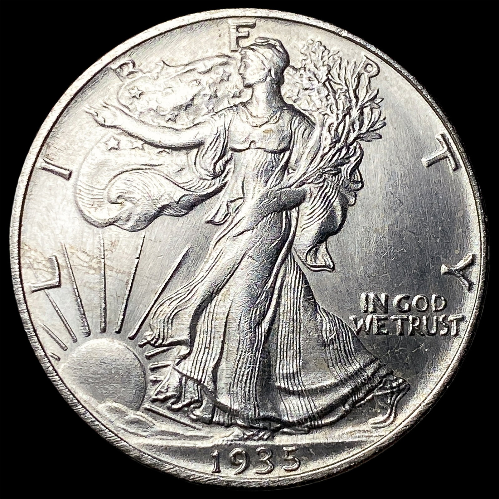 1935-S Silver Walking Liberty Half Dollar CHOICE BU: 1935-S Silver Walking Liberty Half Dollar CHOICE BU