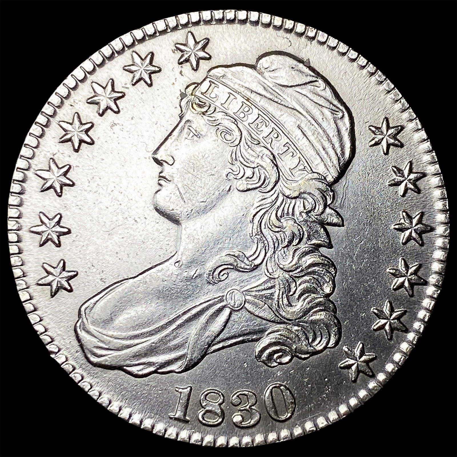 1830 Capped Bust Half Dollar GEM BU: 1830 Capped Bust Half Dollar GEM BU